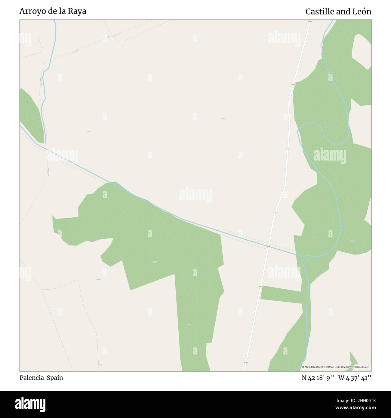 Arroyo de la Raya, Palencia, Espagne, Castille et León, N 42 18' 9'', W 4 37' 41'', carte, carte intemporelle publiée en 2021.Les voyageurs, les explorateurs et les aventuriers comme Florence Nightingale, David Livingstone, Ernest Shackleton, Lewis et Clark et Sherlock Holmes se sont appuyés sur des cartes pour planifier leurs voyages dans les coins les plus reculés du monde. Timeless Maps dresse la carte de la plupart des sites du monde, montrant ainsi la réalisation de grands rêves Banque D'Images