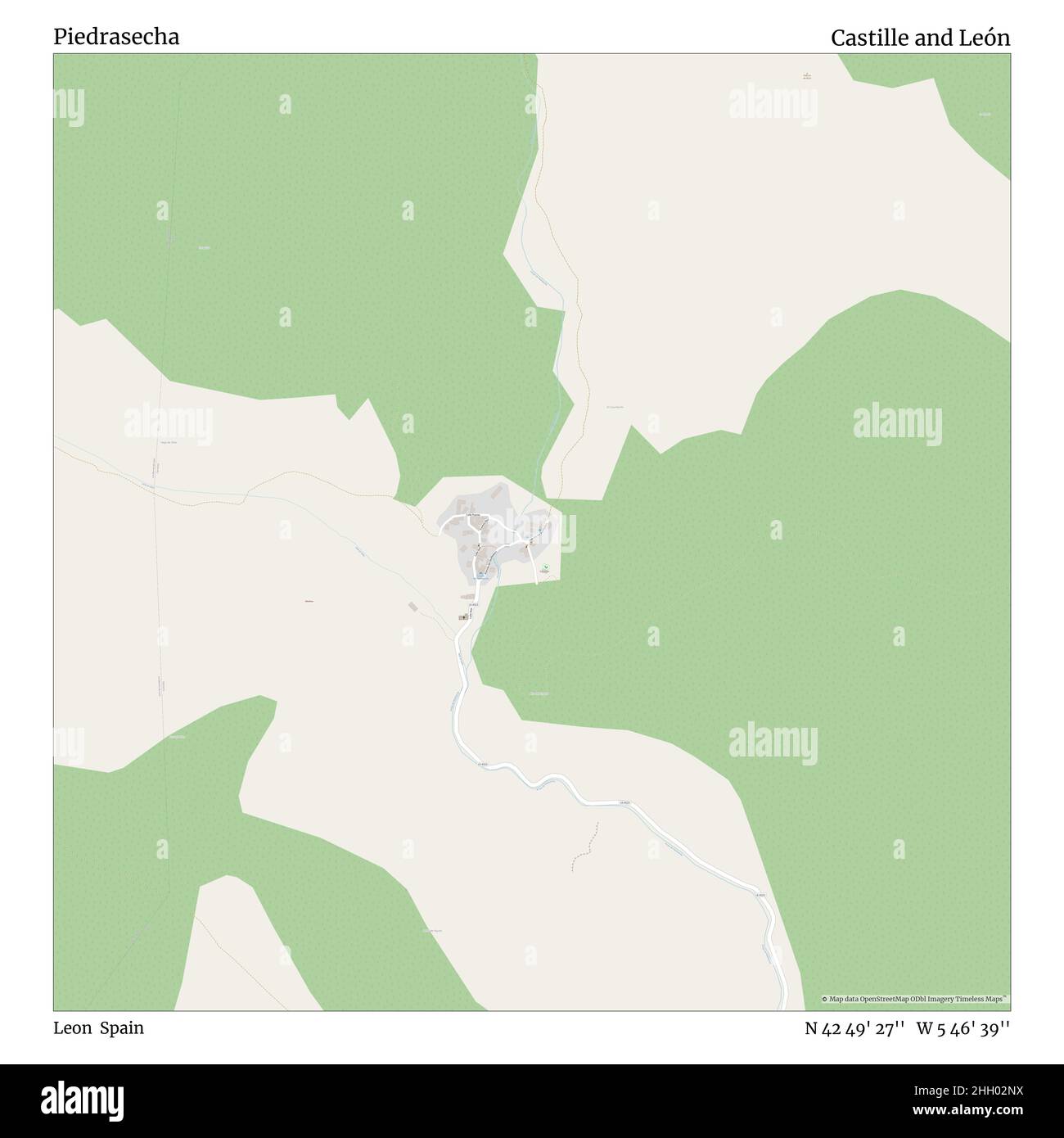 Piedrasecha, Leon, Espagne, Castille et León, N 42 49' 27'', W 5 46' 39'', carte, carte intemporelle publiée en 2021.Les voyageurs, les explorateurs et les aventuriers comme Florence Nightingale, David Livingstone, Ernest Shackleton, Lewis et Clark et Sherlock Holmes se sont appuyés sur des cartes pour planifier leurs voyages dans les coins les plus reculés du monde. Timeless Maps dresse la carte de la plupart des sites du monde, montrant ainsi la réalisation de grands rêves Banque D'Images