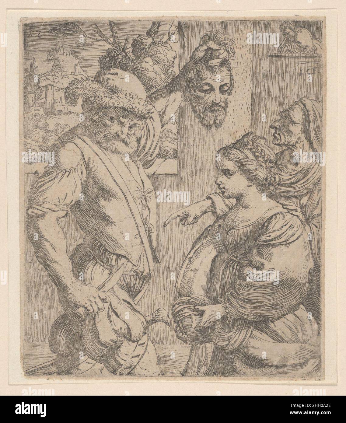 La décapitation de Saint Jean Baptiste 1620–30 Giuseppe Caletti, appelé Cremonese.La décapitation de Saint Jean-Baptiste.Giuseppe Caletti, appelé Cremonese (italien, ferrara active, 1600–1660).1620–30.Gravure.Imprime Banque D'Images