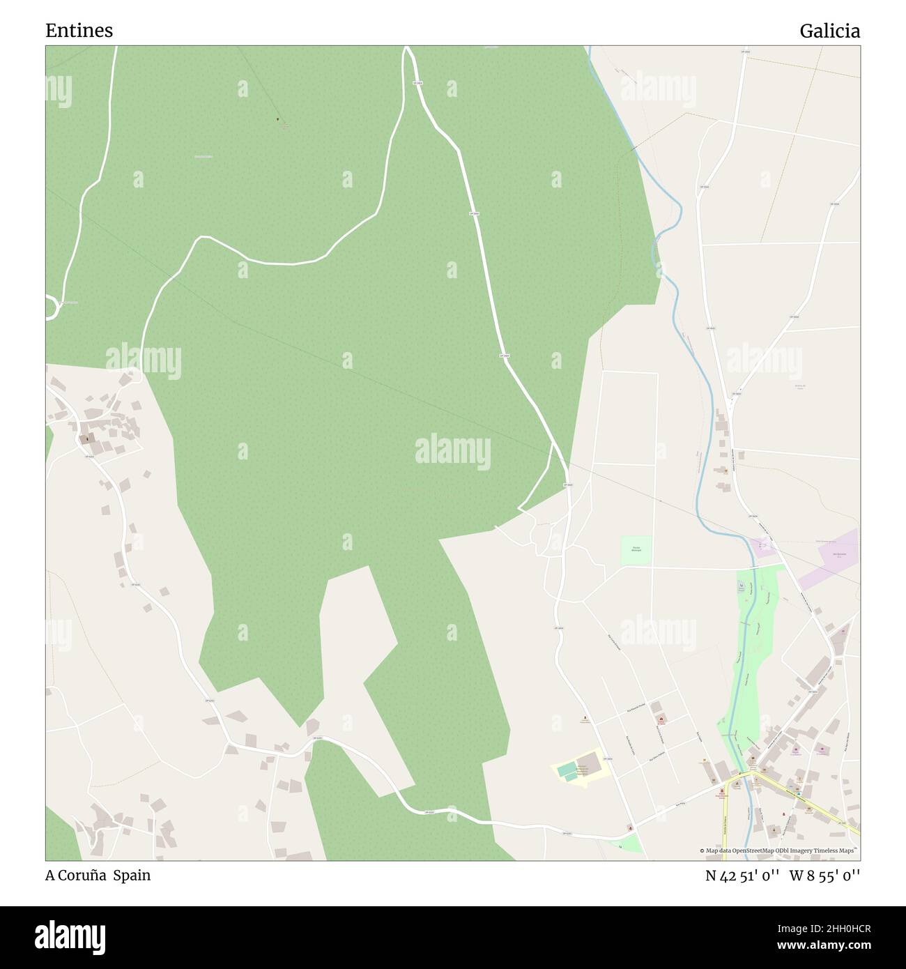 Entines, A Coruña, Espagne, Galice, N 42 51' 0'', W 8 55' 0'', carte, carte intemporelle publiée en 2021.Les voyageurs, les explorateurs et les aventuriers comme Florence Nightingale, David Livingstone, Ernest Shackleton, Lewis et Clark et Sherlock Holmes se sont appuyés sur des cartes pour planifier leurs voyages dans les coins les plus reculés du monde. Timeless Maps dresse la carte de la plupart des sites du monde, montrant ainsi la réalisation de grands rêves Banque D'Images