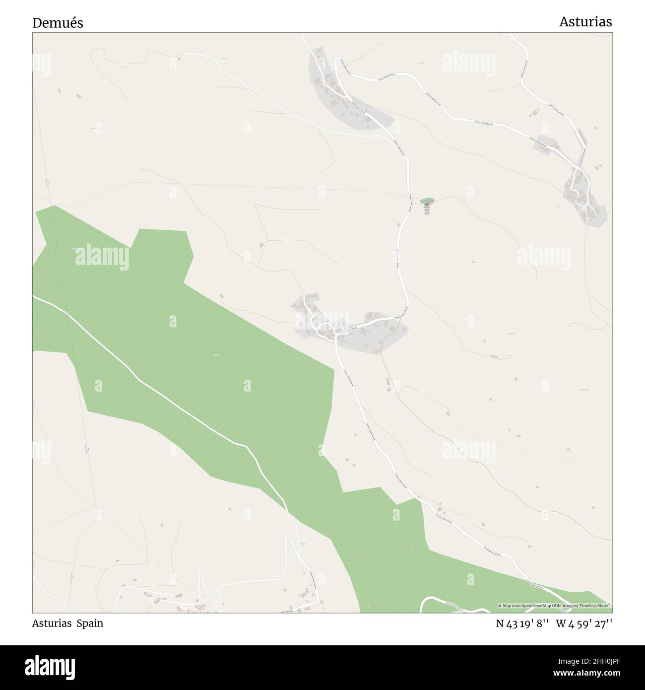 Demués, Asturies, Espagne, Asturies, N 43 19' 8'', W 4 59' 27'', carte, Timeless carte publiée en 2021.Les voyageurs, les explorateurs et les aventuriers comme Florence Nightingale, David Livingstone, Ernest Shackleton, Lewis et Clark et Sherlock Holmes se sont appuyés sur des cartes pour planifier leurs voyages dans les coins les plus reculés du monde. Timeless Maps dresse la carte de la plupart des sites du monde, montrant ainsi la réalisation de grands rêves Banque D'Images