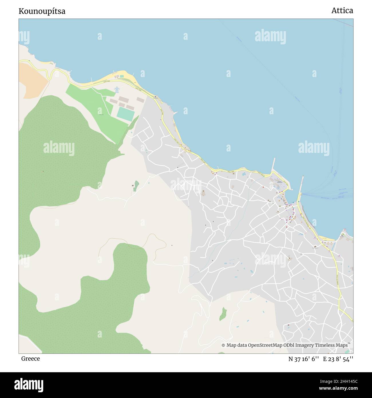 Kounoupítsa, Grèce, Attica, N 37 16' 6'', E 23 8' 54'', carte, carte intemporelle publiée en 2021.Les voyageurs, les explorateurs et les aventuriers comme Florence Nightingale, David Livingstone, Ernest Shackleton, Lewis et Clark et Sherlock Holmes se sont appuyés sur des cartes pour planifier leurs voyages dans les coins les plus reculés du monde. Timeless Maps dresse la carte de la plupart des sites du monde, montrant ainsi la réalisation de grands rêves Banque D'Images