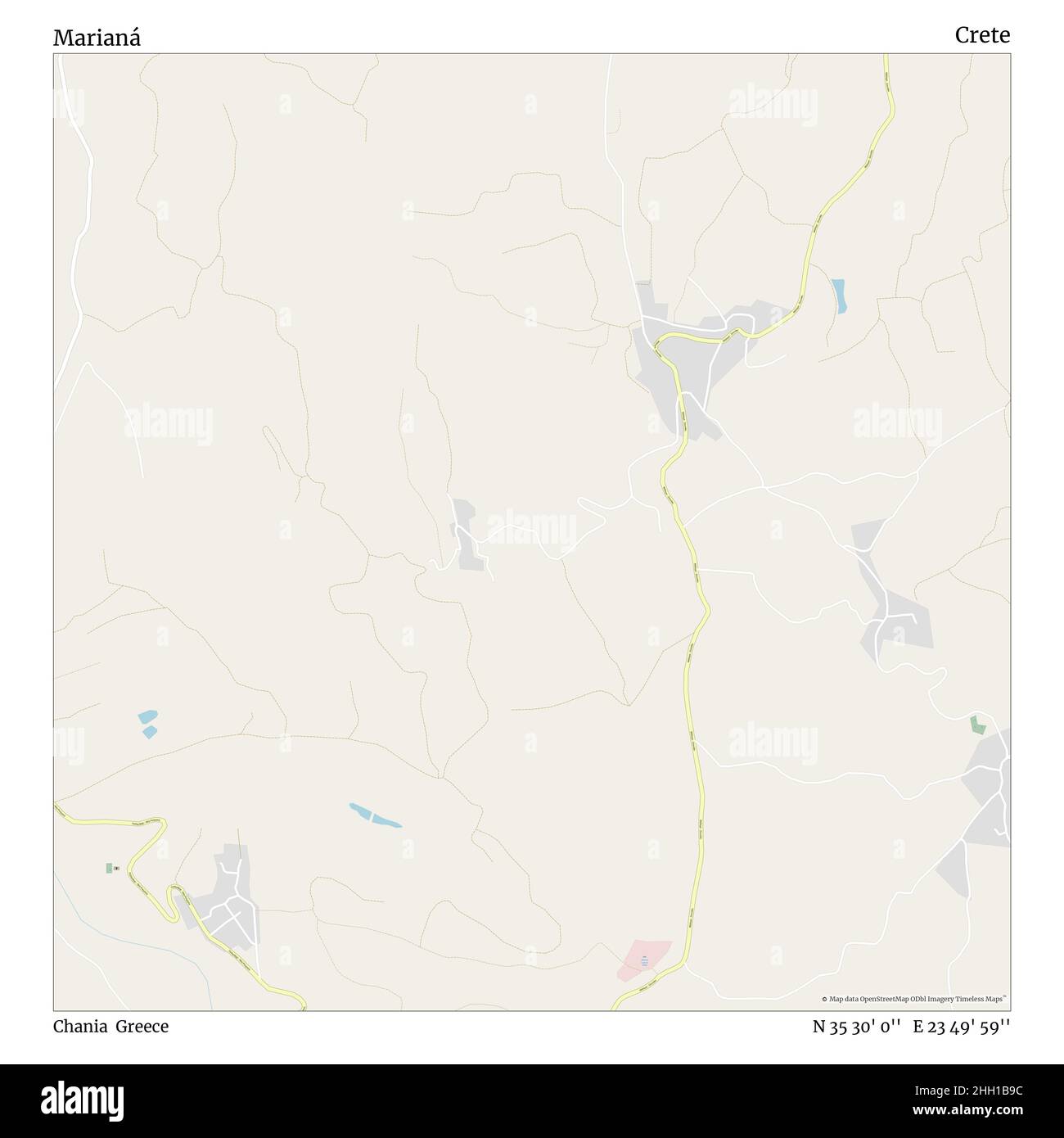 Marianá, la Canée, la Grèce, la Crète, N 35 30' 0'', E 23 49' 59'', carte, carte intemporelle publiée en 2021.Les voyageurs, les explorateurs et les aventuriers comme Florence Nightingale, David Livingstone, Ernest Shackleton, Lewis et Clark et Sherlock Holmes se sont appuyés sur des cartes pour planifier leurs voyages dans les coins les plus reculés du monde. Timeless Maps dresse la carte de la plupart des sites du monde, montrant ainsi la réalisation de grands rêves Banque D'Images