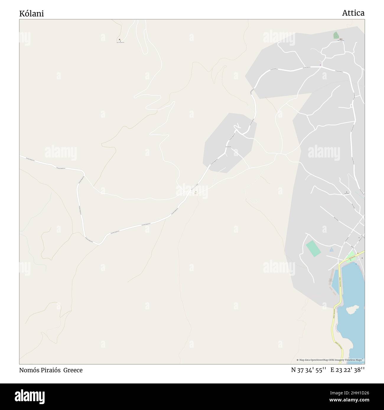 Kólani, Nomós Piraiós, Grèce, Attica, N 37 34' 55'', E 23 22' 38'', carte, carte intemporelle publiée en 2021.Les voyageurs, les explorateurs et les aventuriers comme Florence Nightingale, David Livingstone, Ernest Shackleton, Lewis et Clark et Sherlock Holmes se sont appuyés sur des cartes pour planifier leurs voyages dans les coins les plus reculés du monde. Timeless Maps dresse la carte de la plupart des sites du monde, montrant ainsi la réalisation de grands rêves Banque D'Images