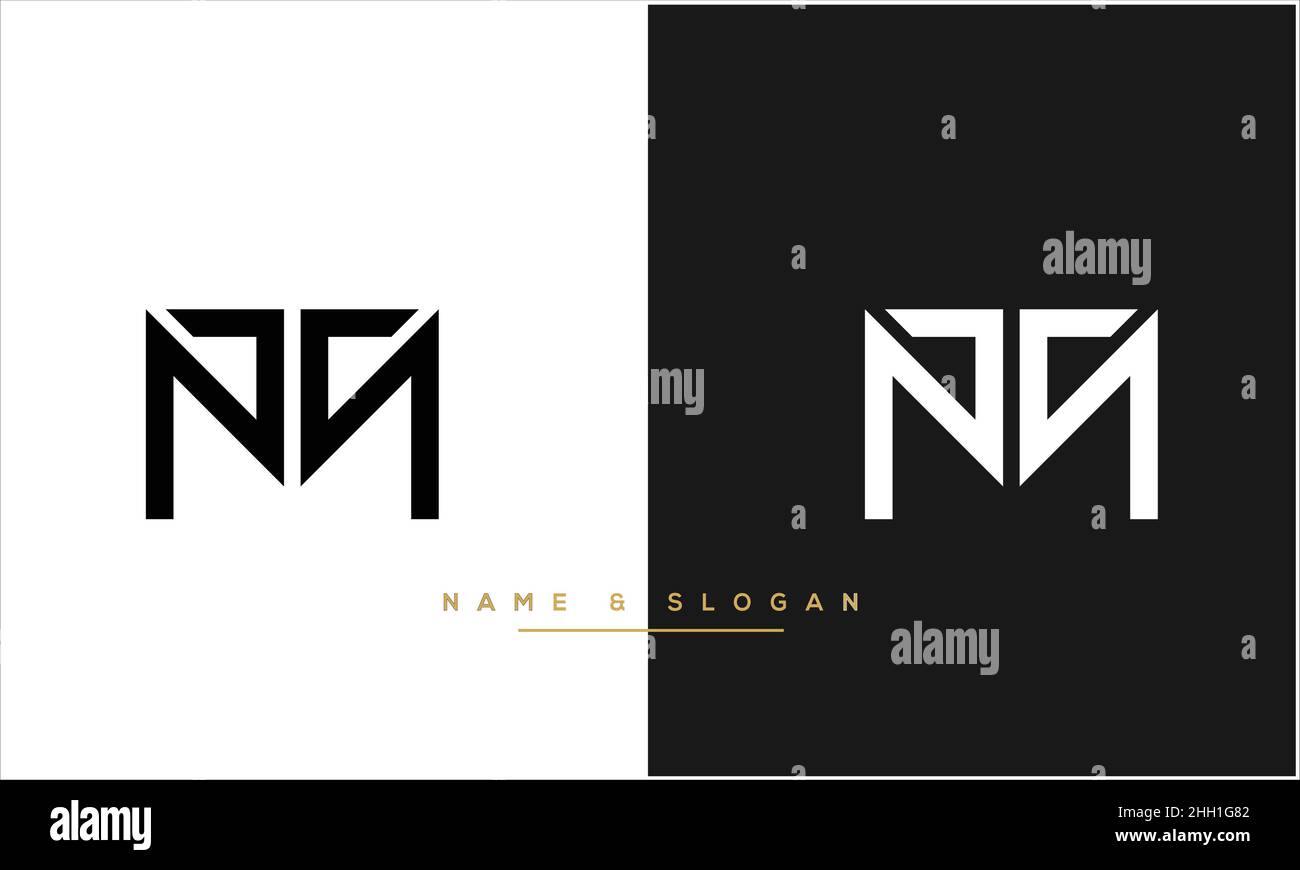 Mt, TM Monogramme de logo lettres abstraites Illustration de Vecteur