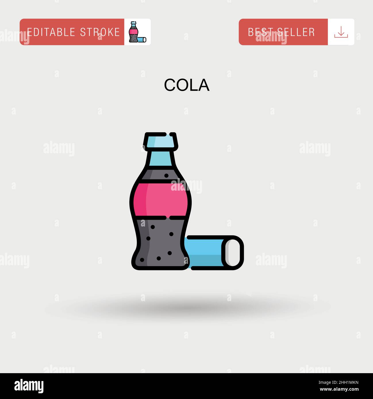Icône simple vecteur Cola. Illustration de Vecteur