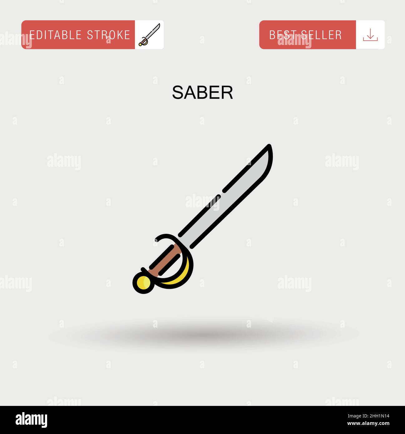 Icône Sabre simple Vector. Illustration de Vecteur Icône Sabre simple Vector. Illustration de Vecteur
