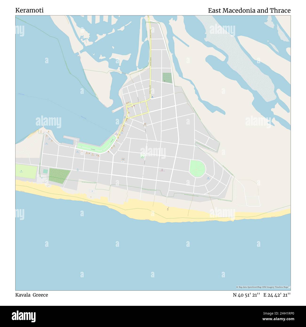 Keramoti, Kavala, Grèce, Macédoine orientale et Thrace, N 40 51' 21'', E 24 42' 21'', carte, Timeless carte publiée en 2021.Les voyageurs, les explorateurs et les aventuriers comme Florence Nightingale, David Livingstone, Ernest Shackleton, Lewis et Clark et Sherlock Holmes se sont appuyés sur des cartes pour planifier leurs voyages dans les coins les plus reculés du monde. Timeless Maps dresse la carte de la plupart des sites du monde, montrant ainsi la réalisation de grands rêves Banque D'Images