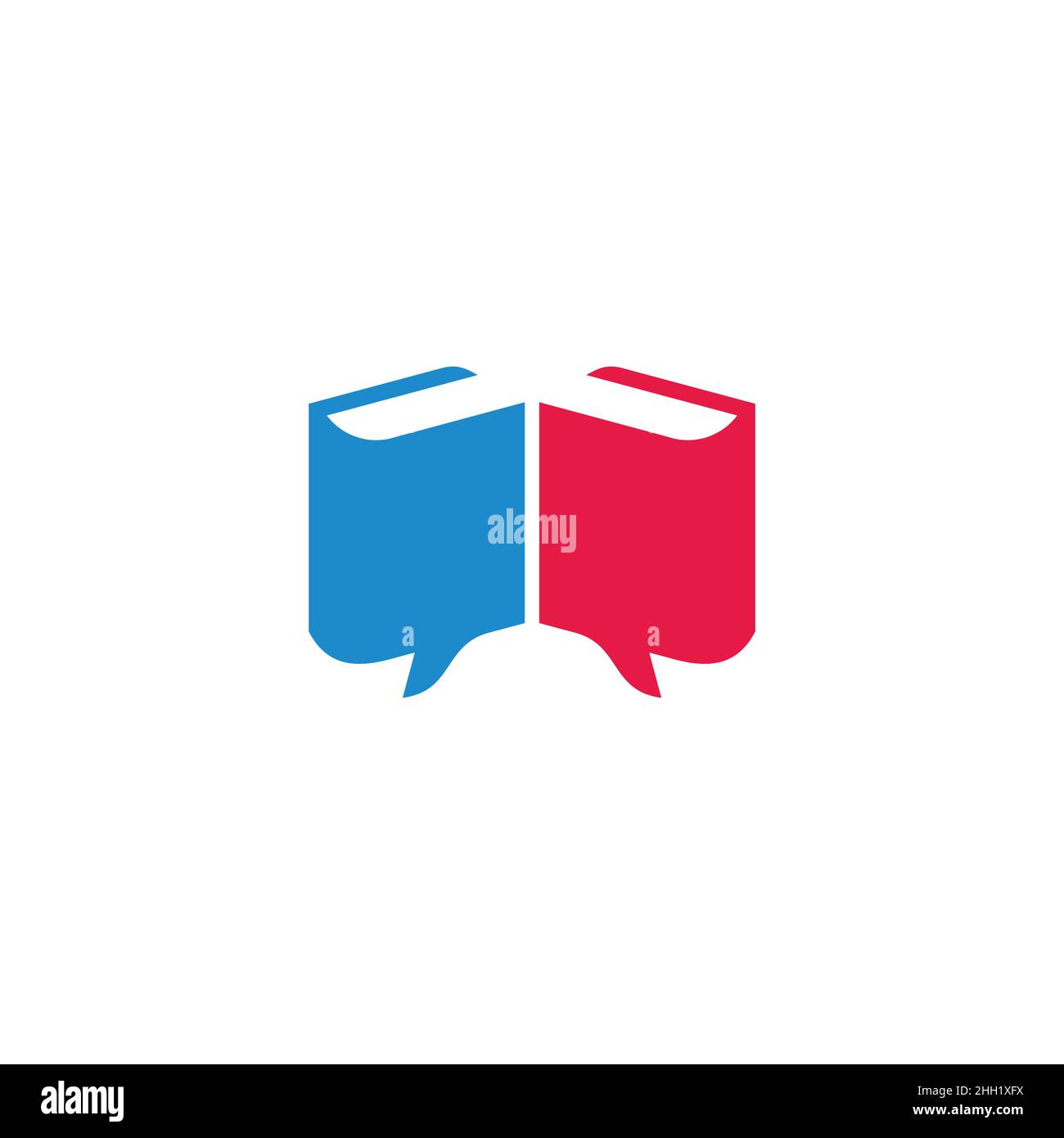 livres colorés éducation parle heureux design logo vecteur Illustration de Vecteur