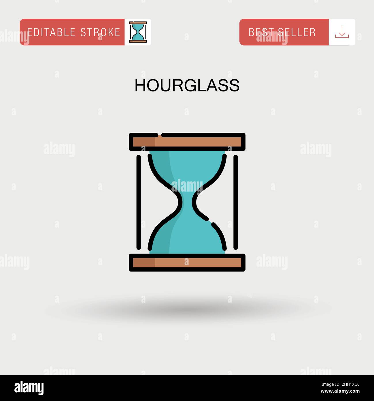 Icône de vecteur simple HourGlass. Illustration de Vecteur