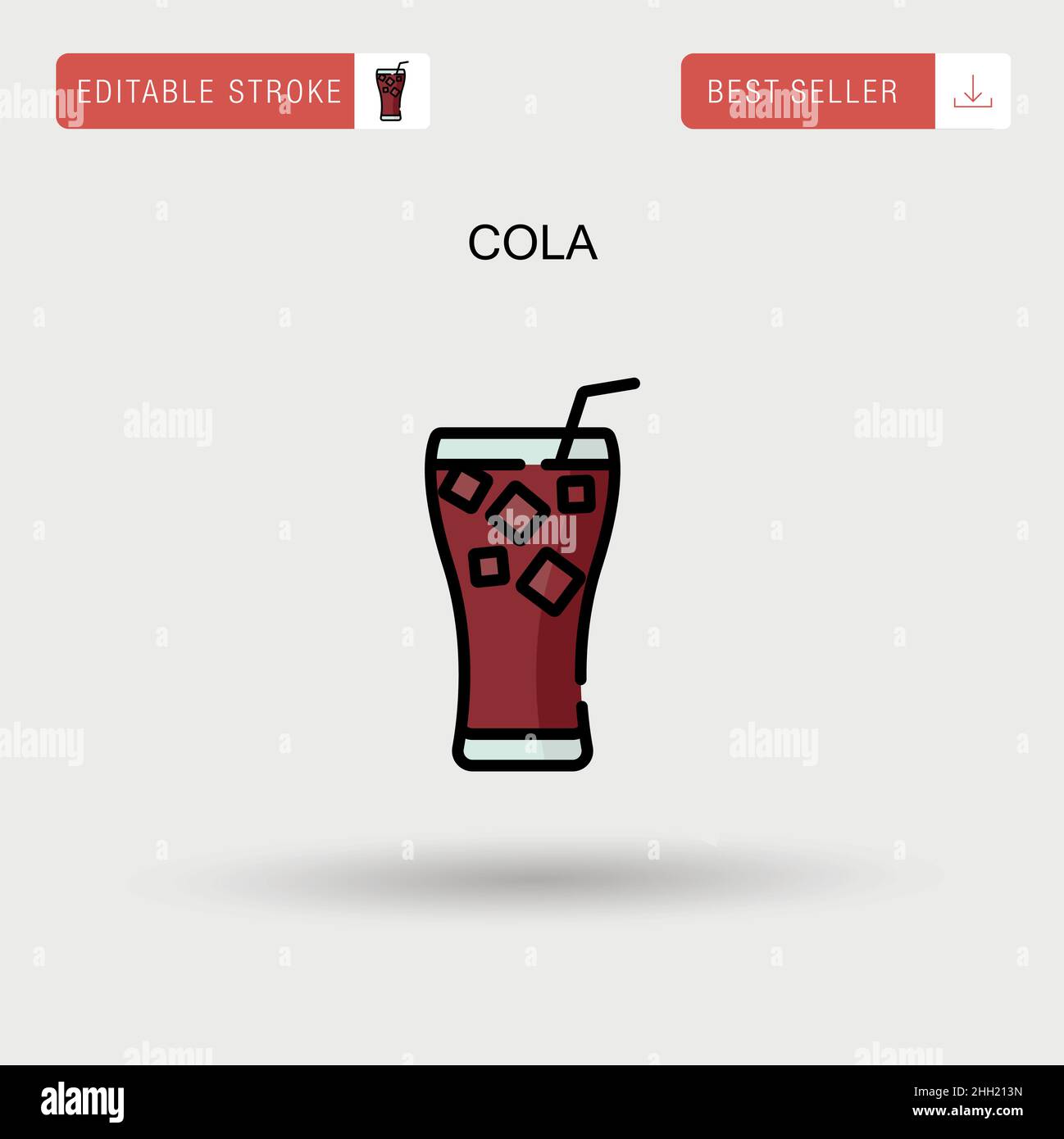 Icône simple vecteur Cola. Illustration de Vecteur