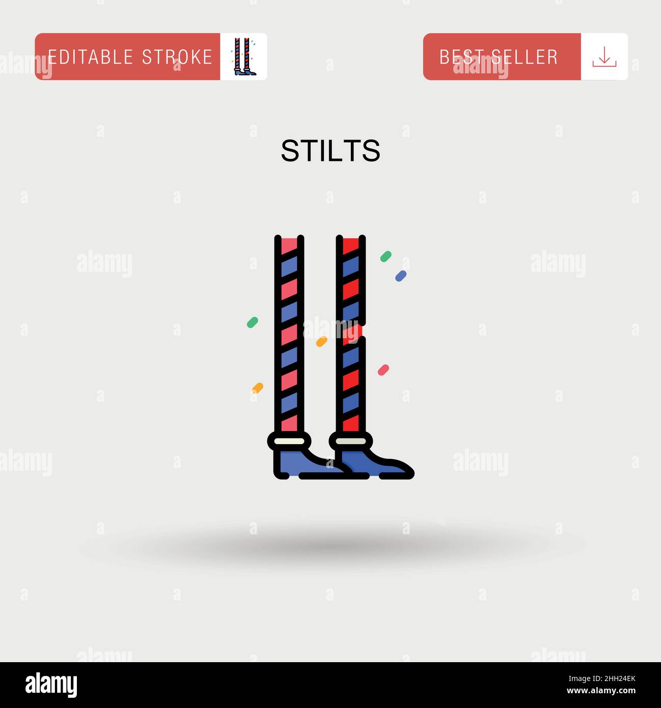 Stilts icône de vecteur simple. Illustration de Vecteur