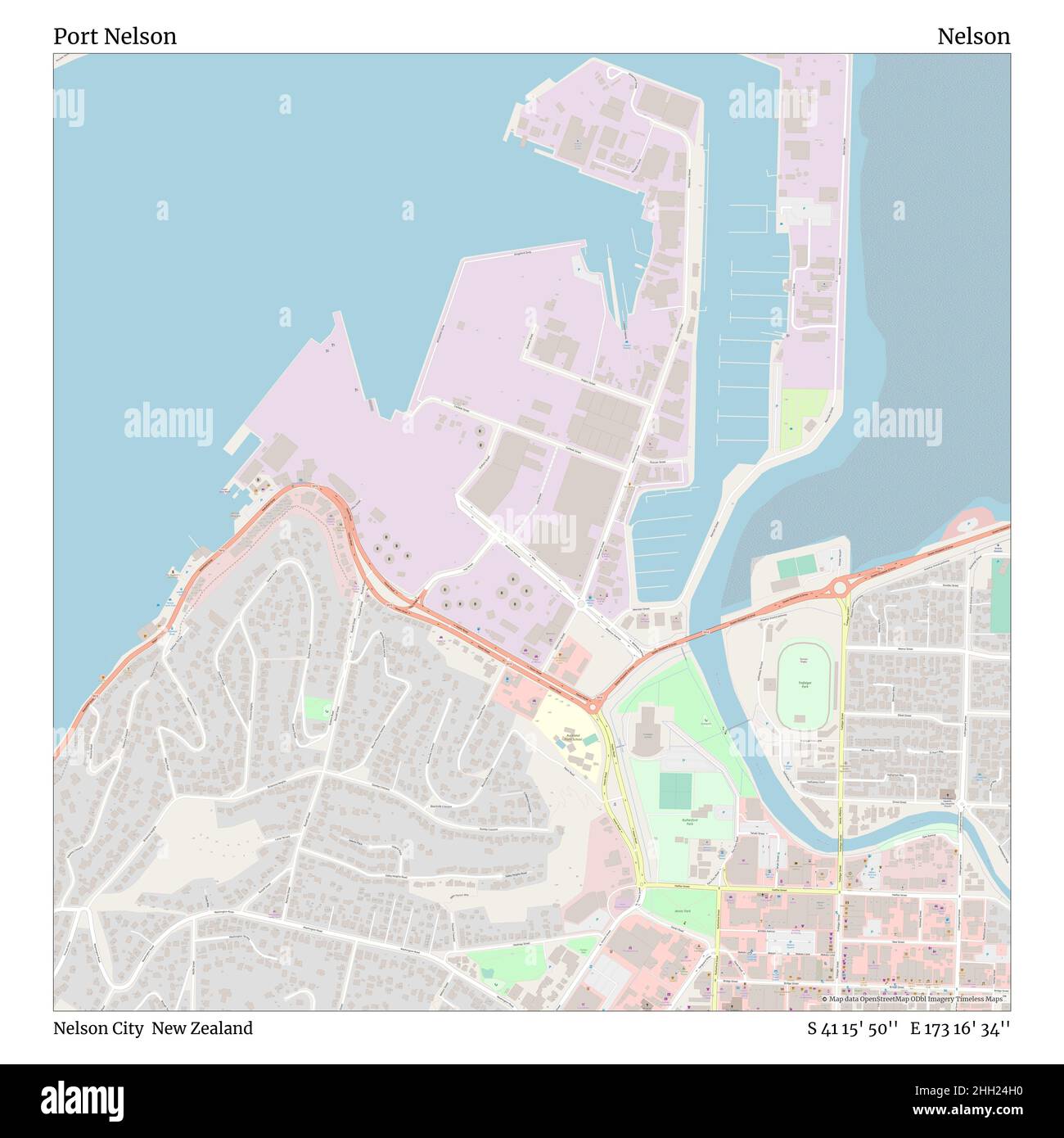 Port Nelson, Nelson City, Nouvelle-Zélande, Nelson, S 41 15' 50'', E 173 16' 34'', carte, carte intemporelle publiée en 2021.Les voyageurs, les explorateurs et les aventuriers comme Florence Nightingale, David Livingstone, Ernest Shackleton, Lewis et Clark et Sherlock Holmes se sont appuyés sur des cartes pour planifier leurs voyages dans les coins les plus reculés du monde. Timeless Maps dresse la carte de la plupart des sites du monde, montrant ainsi la réalisation de grands rêves Banque D'Images