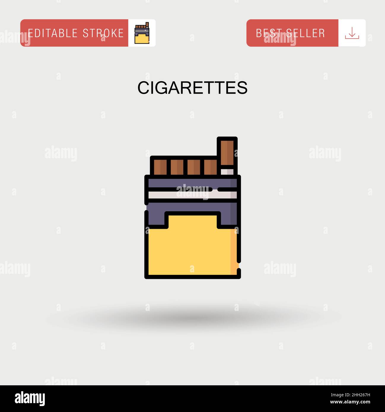 Cigarettes icône vecteur simple. Illustration de Vecteur