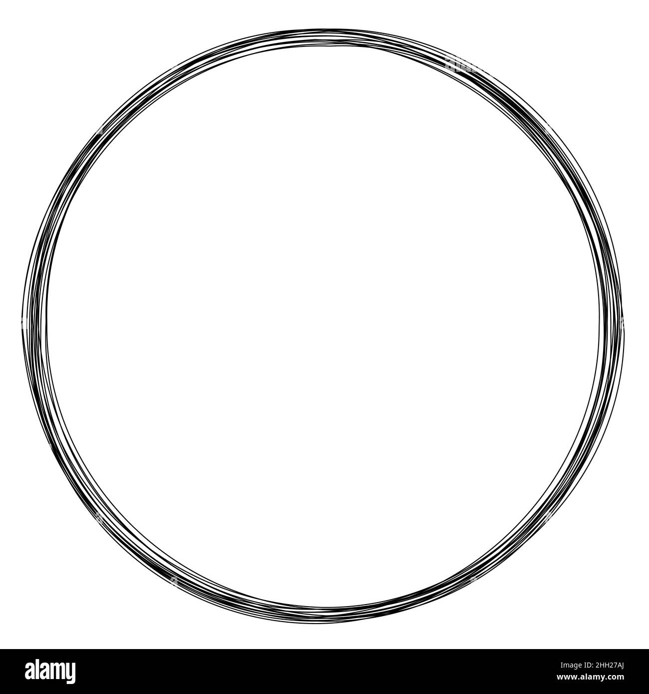 Cadre rond en fil métallique, cadre circulaire noir Image Vectorielle Stock  - Alamy