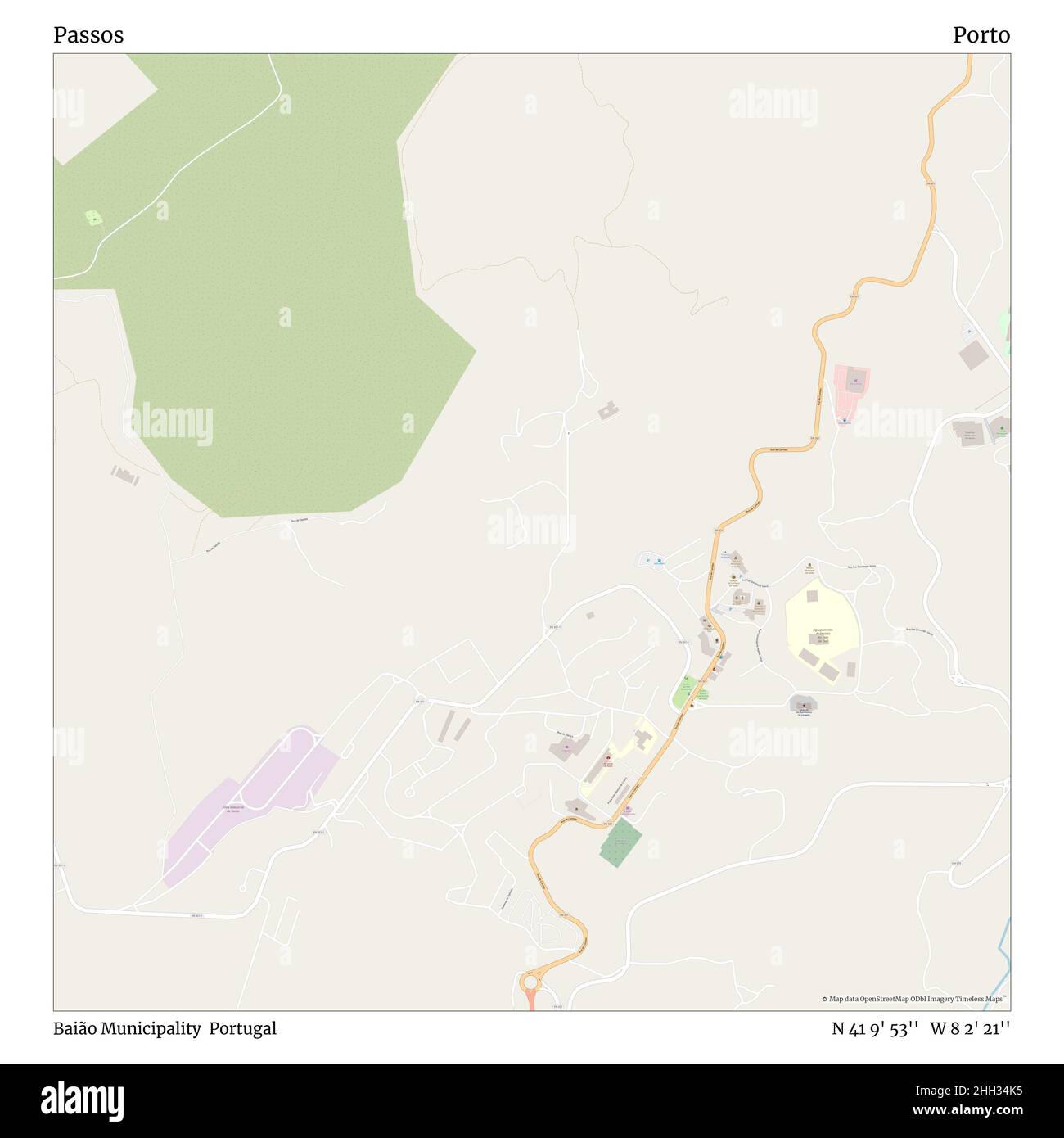 Passos, municipalité de Baião, Portugal, Porto, N 41 9' 53'', W 8 2' 21'', carte, carte intemporelle publiée en 2021.Les voyageurs, les explorateurs et les aventuriers comme Florence Nightingale, David Livingstone, Ernest Shackleton, Lewis et Clark et Sherlock Holmes se sont appuyés sur des cartes pour planifier leurs voyages dans les coins les plus reculés du monde. Timeless Maps dresse la carte de la plupart des sites du monde, montrant ainsi la réalisation de grands rêves Banque D'Images