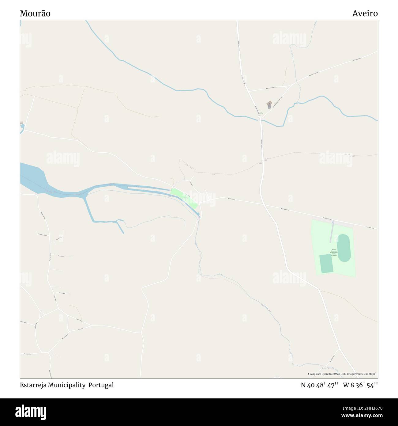 Mourão, Municipalité d'Estarreja, Portugal, Aveiro, N 40 48' 47'', W 8 36' 54'', carte, carte intemporelle publiée en 2021.Les voyageurs, les explorateurs et les aventuriers comme Florence Nightingale, David Livingstone, Ernest Shackleton, Lewis et Clark et Sherlock Holmes se sont appuyés sur des cartes pour planifier leurs voyages dans les coins les plus reculés du monde. Timeless Maps dresse la carte de la plupart des sites du monde, montrant ainsi la réalisation de grands rêves Banque D'Images