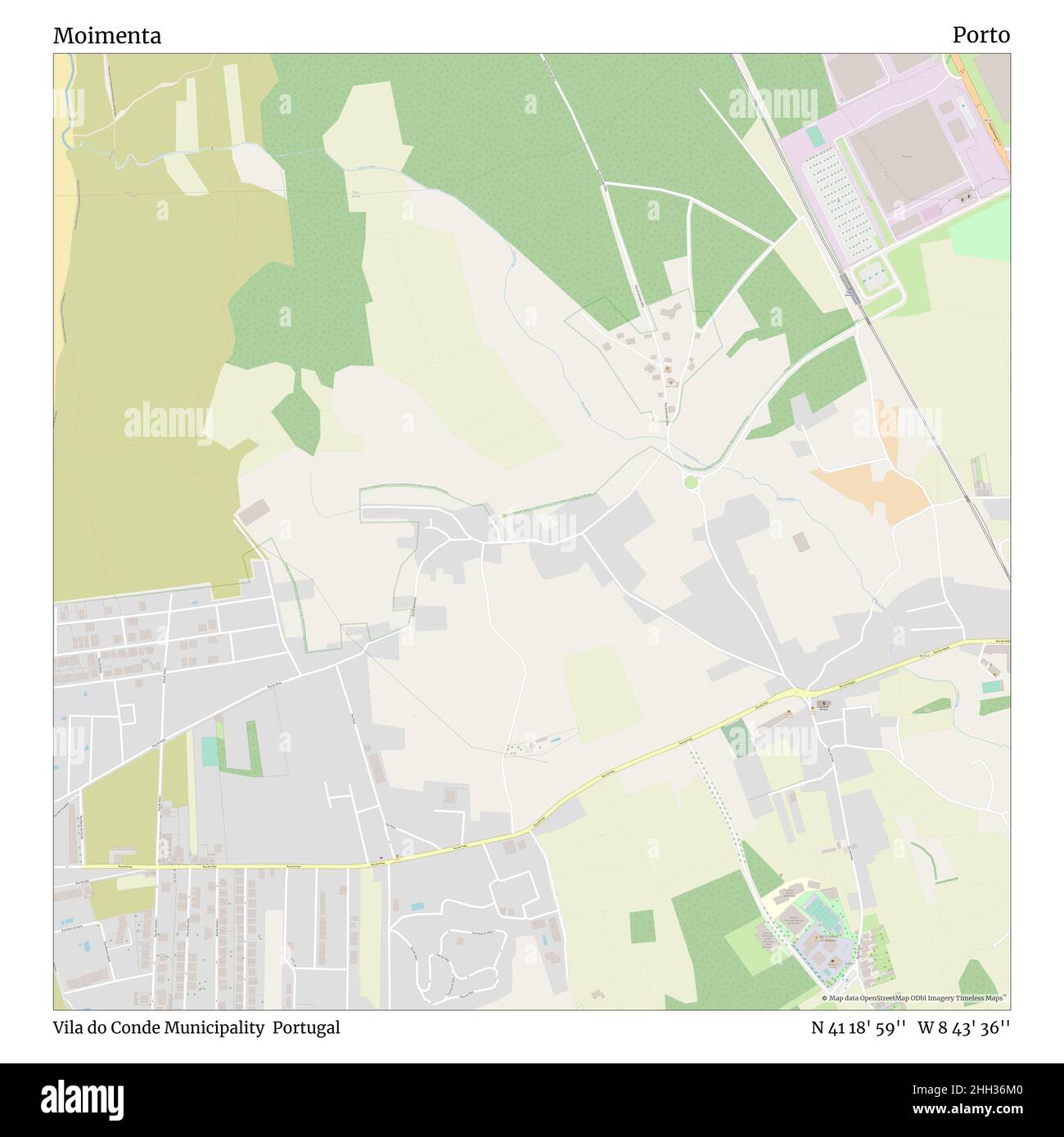 Moimenta, municipalité de Vila do Conde, Portugal, Porto, N 41 18' 59'', W 8 43' 36'', carte, carte intemporelle publiée en 2021.Les voyageurs, les explorateurs et les aventuriers comme Florence Nightingale, David Livingstone, Ernest Shackleton, Lewis et Clark et Sherlock Holmes se sont appuyés sur des cartes pour planifier leurs voyages dans les coins les plus reculés du monde. Timeless Maps dresse la carte de la plupart des sites du monde, montrant ainsi la réalisation de grands rêves Banque D'Images