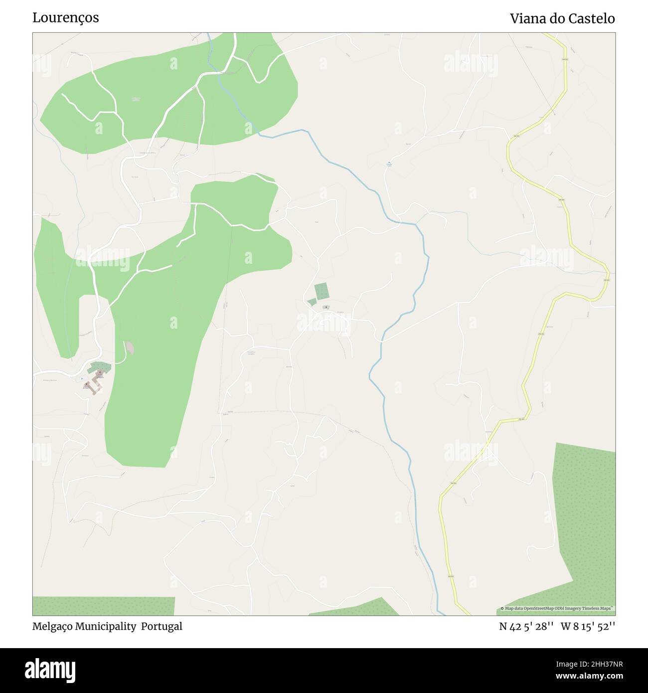 Lourenços, Municipalité de Melgaço, Portugal, Viana do Castelo, N 42 5' 28'', W 8 15' 52'', carte, carte intemporelle publiée en 2021.Les voyageurs, les explorateurs et les aventuriers comme Florence Nightingale, David Livingstone, Ernest Shackleton, Lewis et Clark et Sherlock Holmes se sont appuyés sur des cartes pour planifier leurs voyages dans les coins les plus reculés du monde. Timeless Maps dresse la carte de la plupart des sites du monde, montrant ainsi la réalisation de grands rêves Banque D'Images