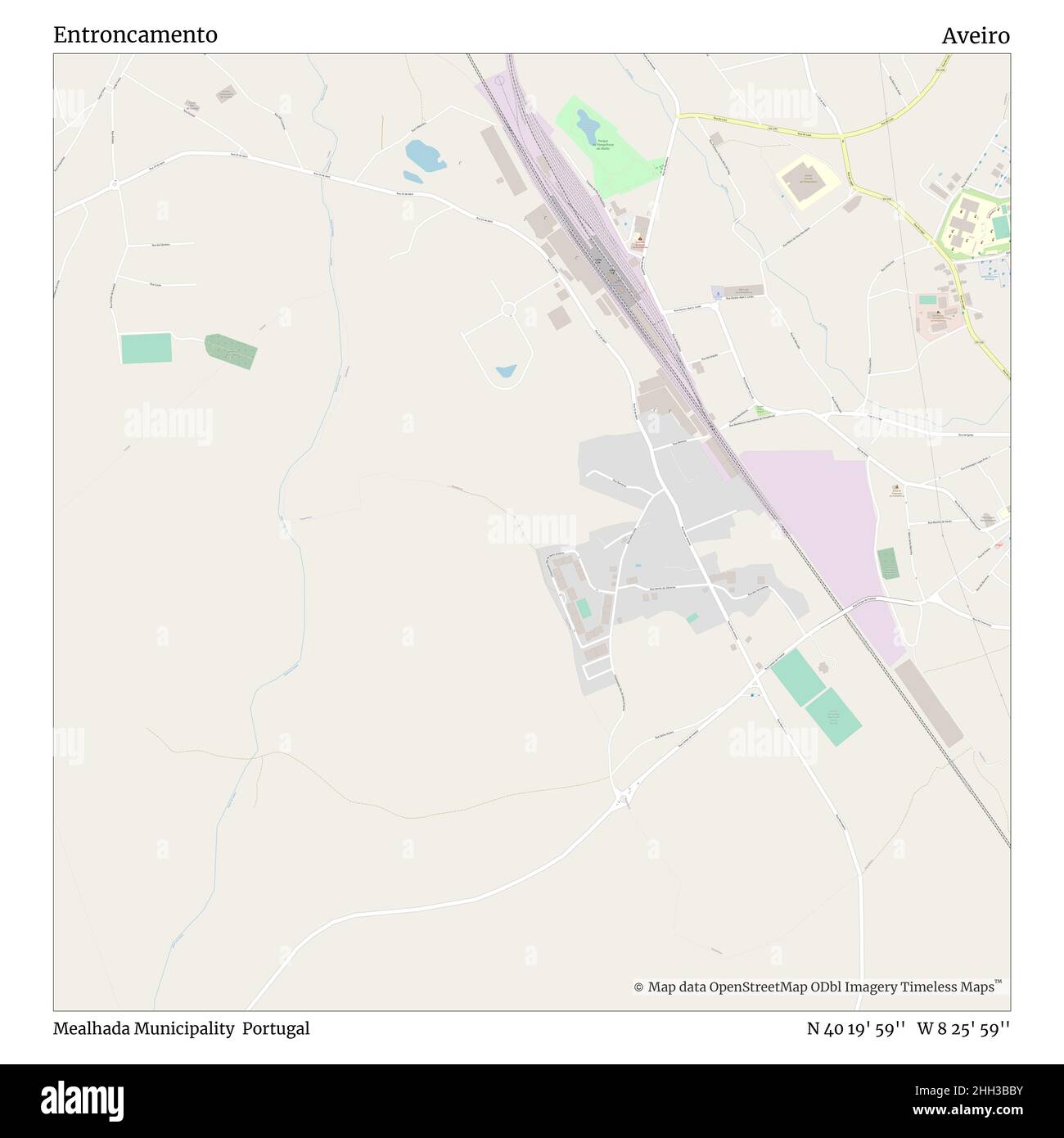 Entoncamento, Municipalité de Mealhada, Portugal, Aveiro, N 40 19' 59'', W 8 25' 59'', carte, carte intemporelle publiée en 2021.Les voyageurs, les explorateurs et les aventuriers comme Florence Nightingale, David Livingstone, Ernest Shackleton, Lewis et Clark et Sherlock Holmes se sont appuyés sur des cartes pour planifier leurs voyages dans les coins les plus reculés du monde. Timeless Maps dresse la carte de la plupart des sites du monde, montrant ainsi la réalisation de grands rêves Banque D'Images