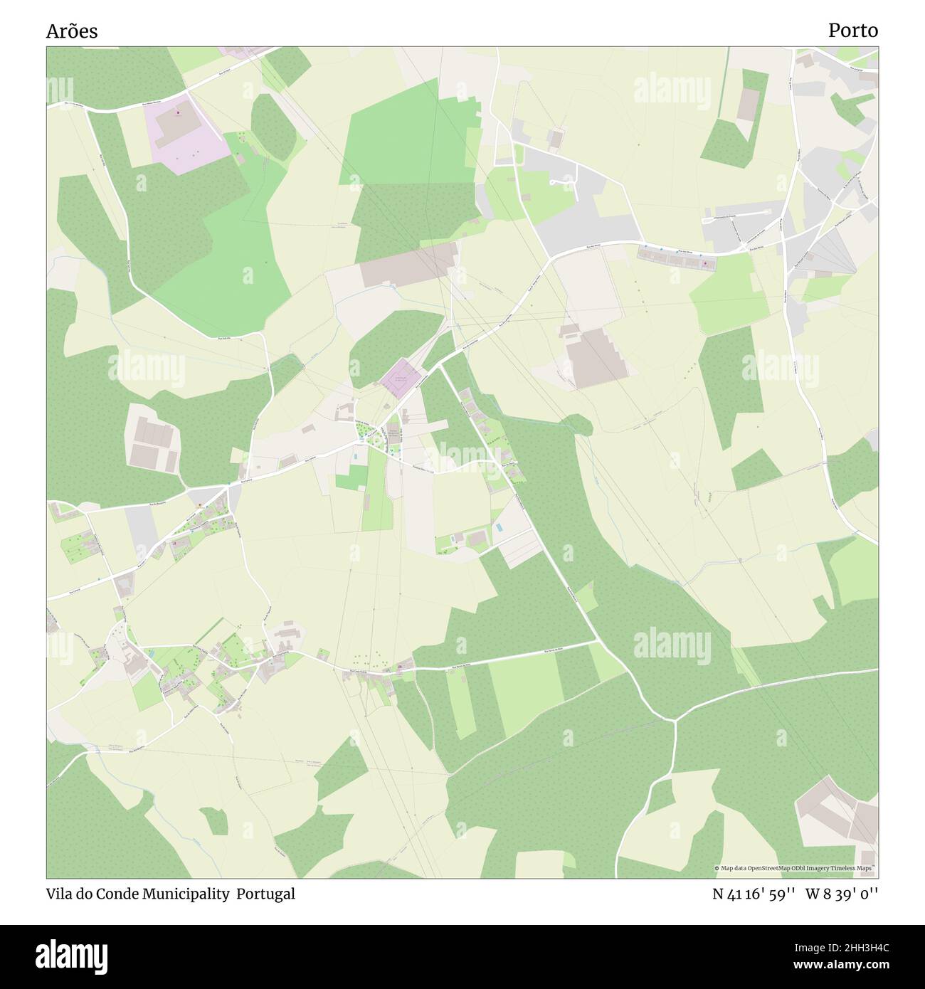 Arões, Municipalité de Vila do Conde, Portugal, Porto, N 41 16' 59'', W 8 39' 0'', carte, carte intemporelle publiée en 2021.Les voyageurs, les explorateurs et les aventuriers comme Florence Nightingale, David Livingstone, Ernest Shackleton, Lewis et Clark et Sherlock Holmes se sont appuyés sur des cartes pour planifier leurs voyages dans les coins les plus reculés du monde. Timeless Maps dresse la carte de la plupart des sites du monde, montrant ainsi la réalisation de grands rêves Banque D'Images