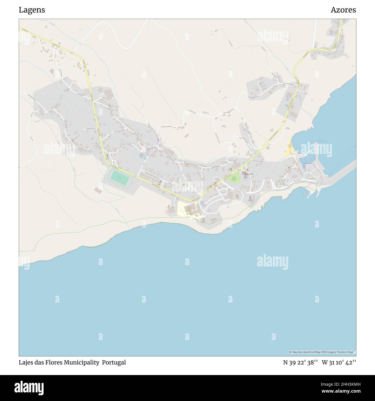 Lagens, Municipalité de Lajes das Flores, Portugal, Açores, N 39 22' 38'', W 31 10' 42'', carte, Timeless carte publiée en 2021.Les voyageurs, les explorateurs et les aventuriers comme Florence Nightingale, David Livingstone, Ernest Shackleton, Lewis et Clark et Sherlock Holmes se sont appuyés sur des cartes pour planifier leurs voyages dans les coins les plus reculés du monde. Timeless Maps dresse la carte de la plupart des sites du monde, montrant ainsi la réalisation de grands rêves Banque D'Images