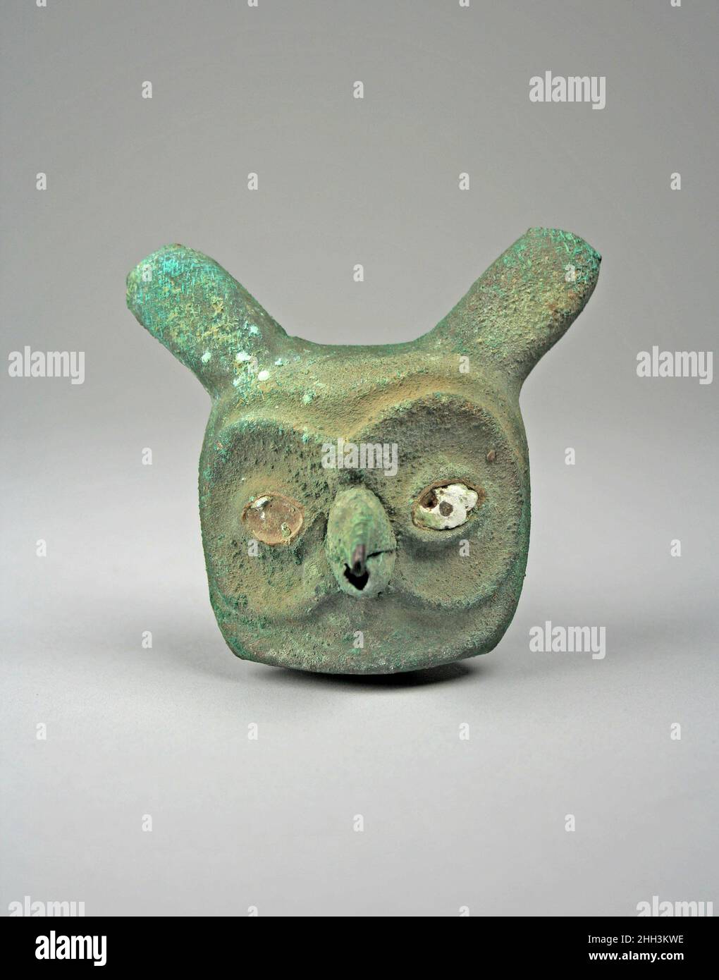 Hibou Head 6th–7th Century Moche (Loma Negra).Tête de hibou 315105 Banque D'Images