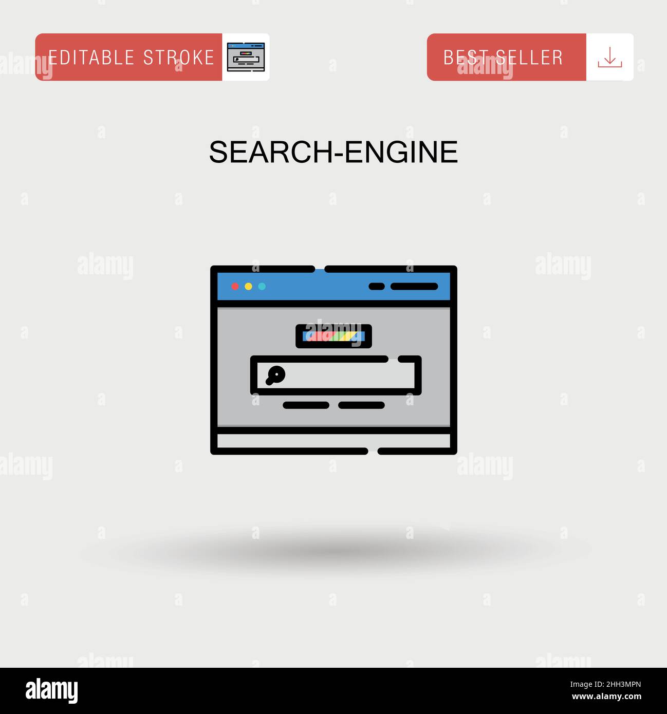 Icône de vecteur simple du moteur de recherche. Illustration de Vecteur