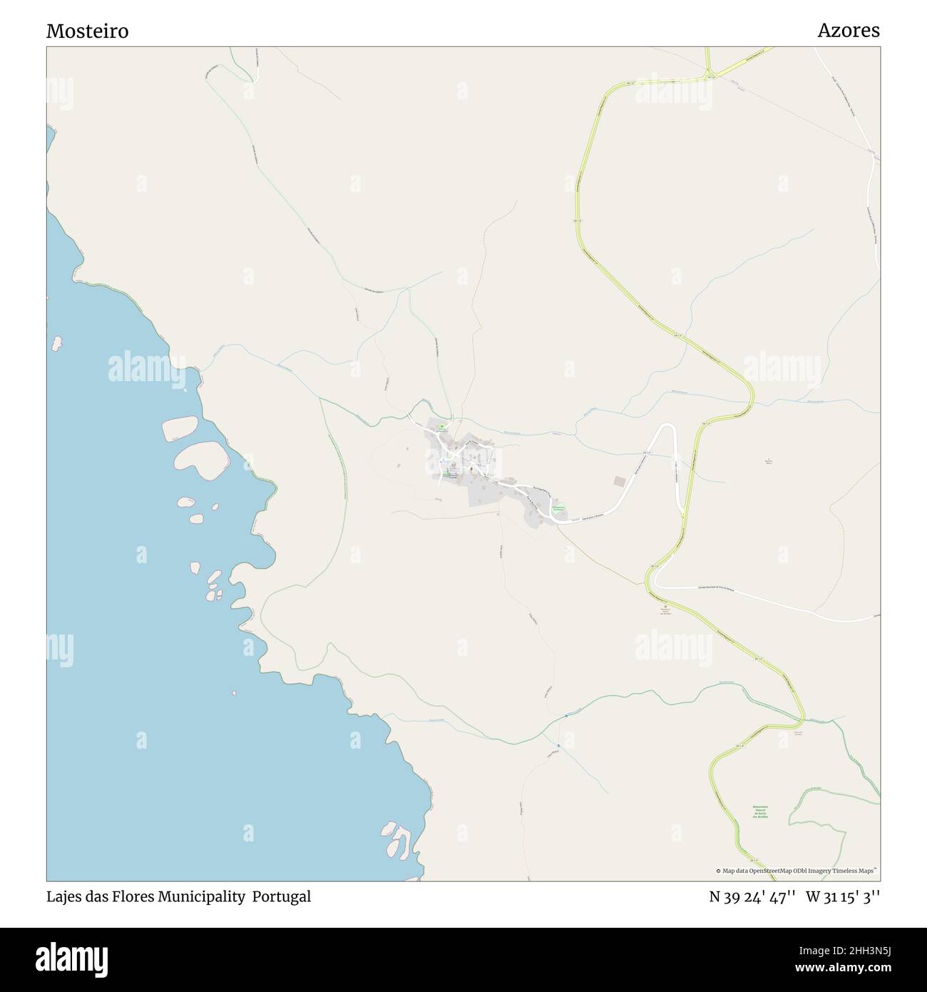 Mosteiro, Municipalité de Lajes das Flores, Portugal, Açores, N 39 24' 47'', W 31 15' 3'', carte, Timeless carte publiée en 2021.Les voyageurs, les explorateurs et les aventuriers comme Florence Nightingale, David Livingstone, Ernest Shackleton, Lewis et Clark et Sherlock Holmes se sont appuyés sur des cartes pour planifier leurs voyages dans les coins les plus reculés du monde. Timeless Maps dresse la carte de la plupart des sites du monde, montrant ainsi la réalisation de grands rêves Banque D'Images