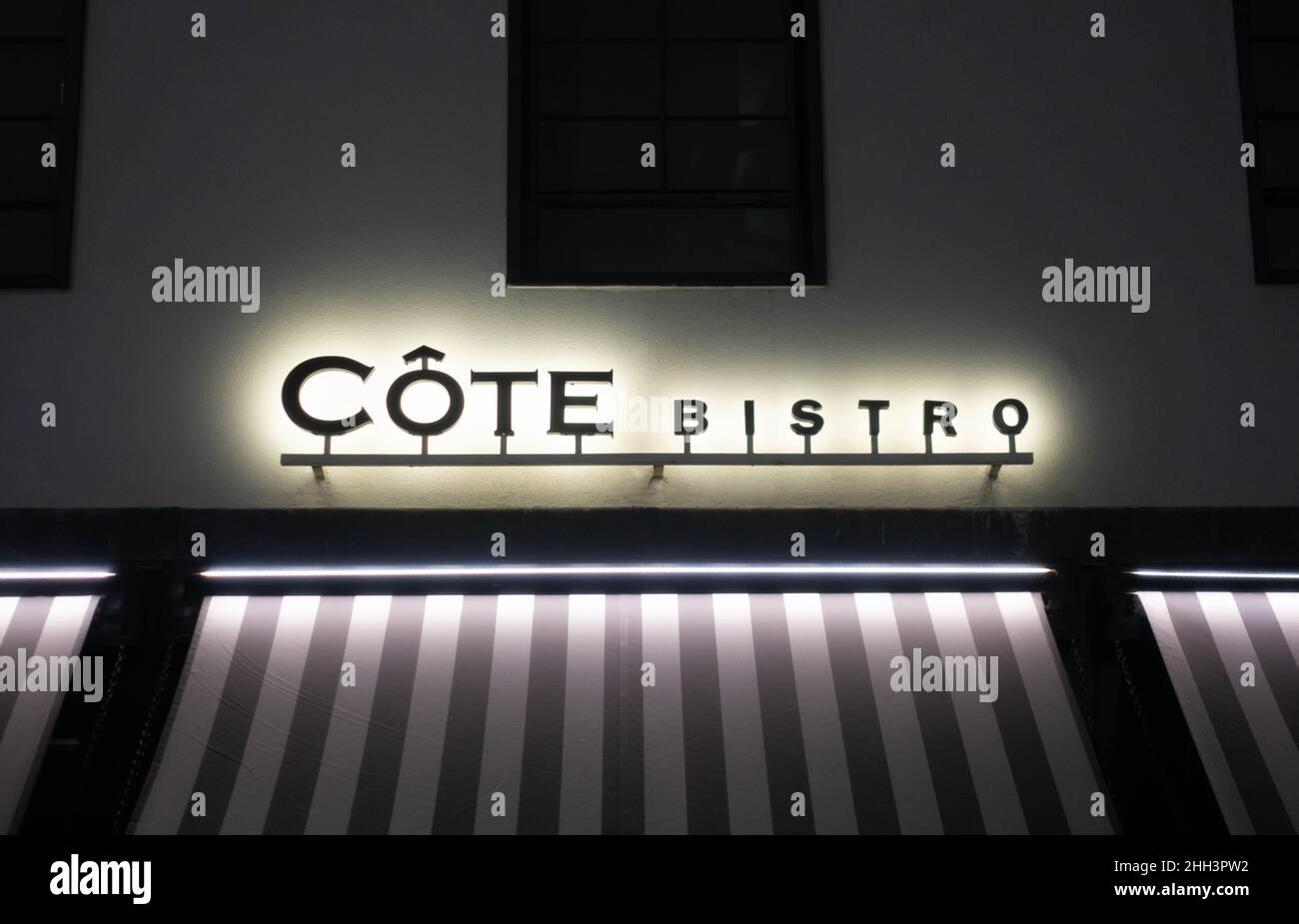 Côte Bistro Liverpool. Un restaurant français au centre-ville de Liverpool Banque D'Images