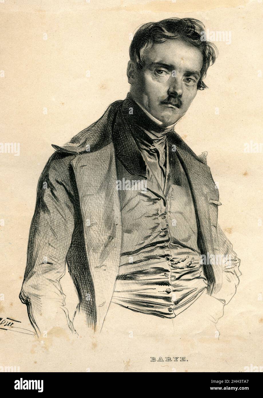 Portrait de Antoine-Louis Braye, 1795-1875 sculpteur et peintre français Banque D'Images