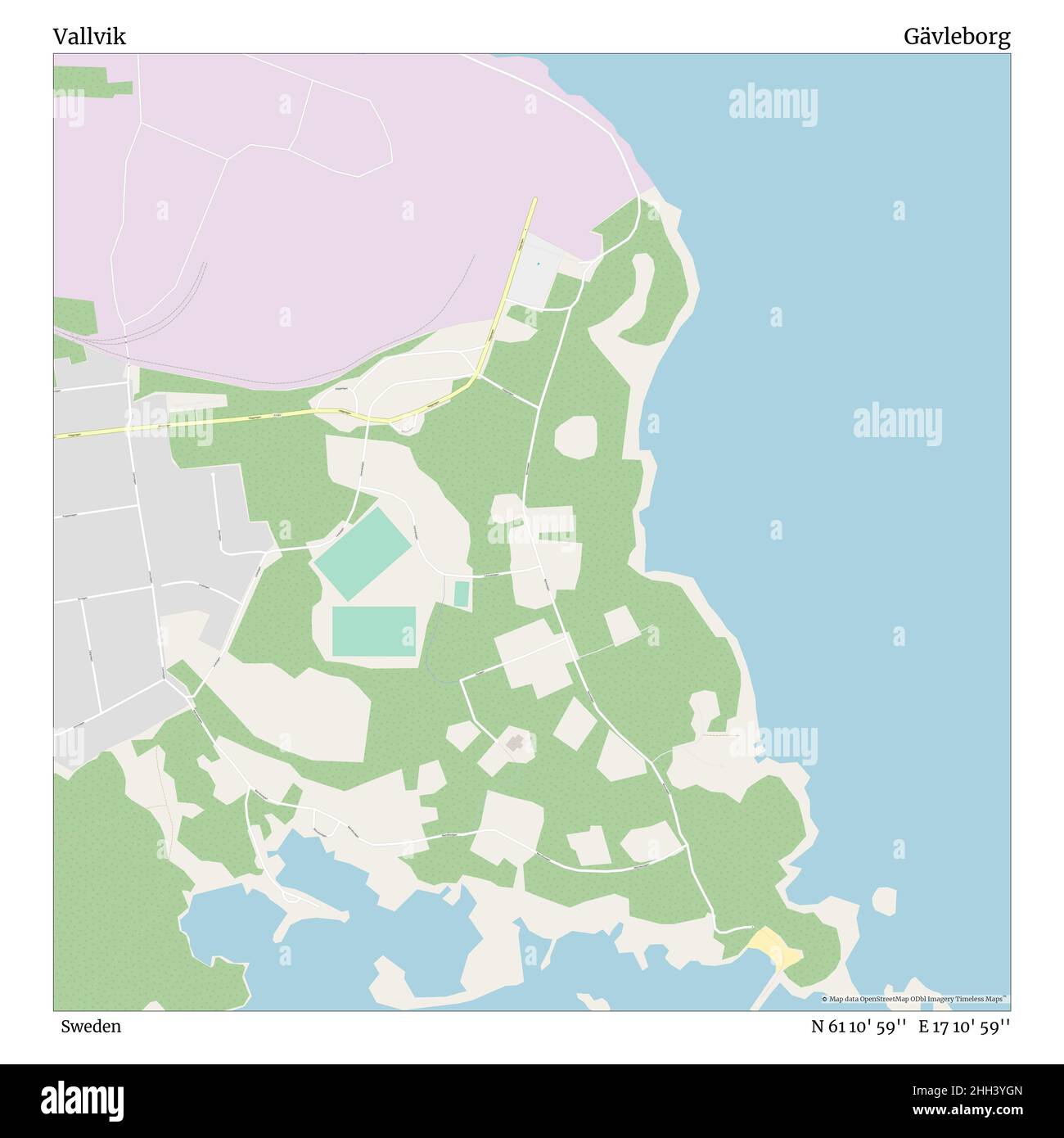 Vallvik, Suède, Gävleborg, N 61 10' 59'', E 17 10' 59'', carte, carte intemporelle publiée en 2021.Les voyageurs, les explorateurs et les aventuriers comme Florence Nightingale, David Livingstone, Ernest Shackleton, Lewis et Clark et Sherlock Holmes se sont appuyés sur des cartes pour planifier leurs voyages dans les coins les plus reculés du monde. Timeless Maps dresse la carte de la plupart des sites du monde, montrant ainsi la réalisation de grands rêves. Banque D'Images