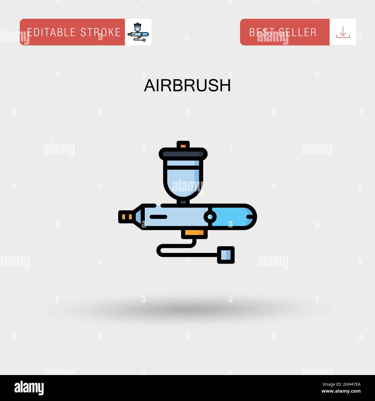Icône de vecteur simple Airbrush. Illustration de Vecteur