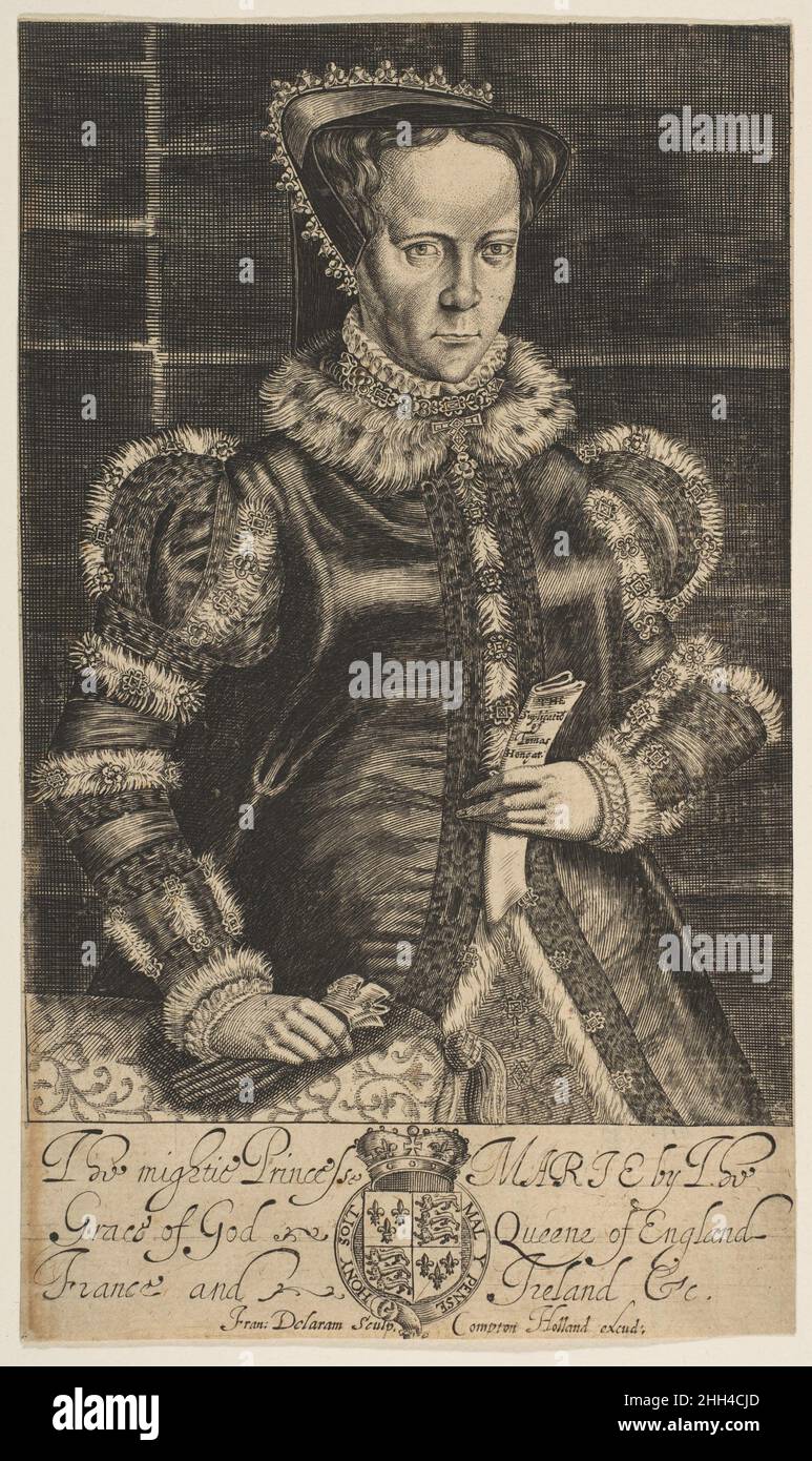 Mary I, reine d'Angleterre 1600–1627 Francis Delaram British.Marie I, Reine d'Angleterre 396411 Banque D'Images