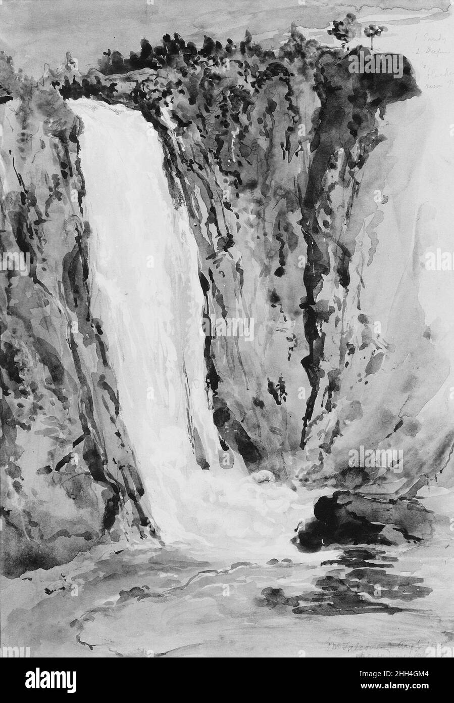 Montmorency Falls, Canada 1850 John Mackie Falconer American.Chutes Montmorency, Canada 10871 Banque D'Images