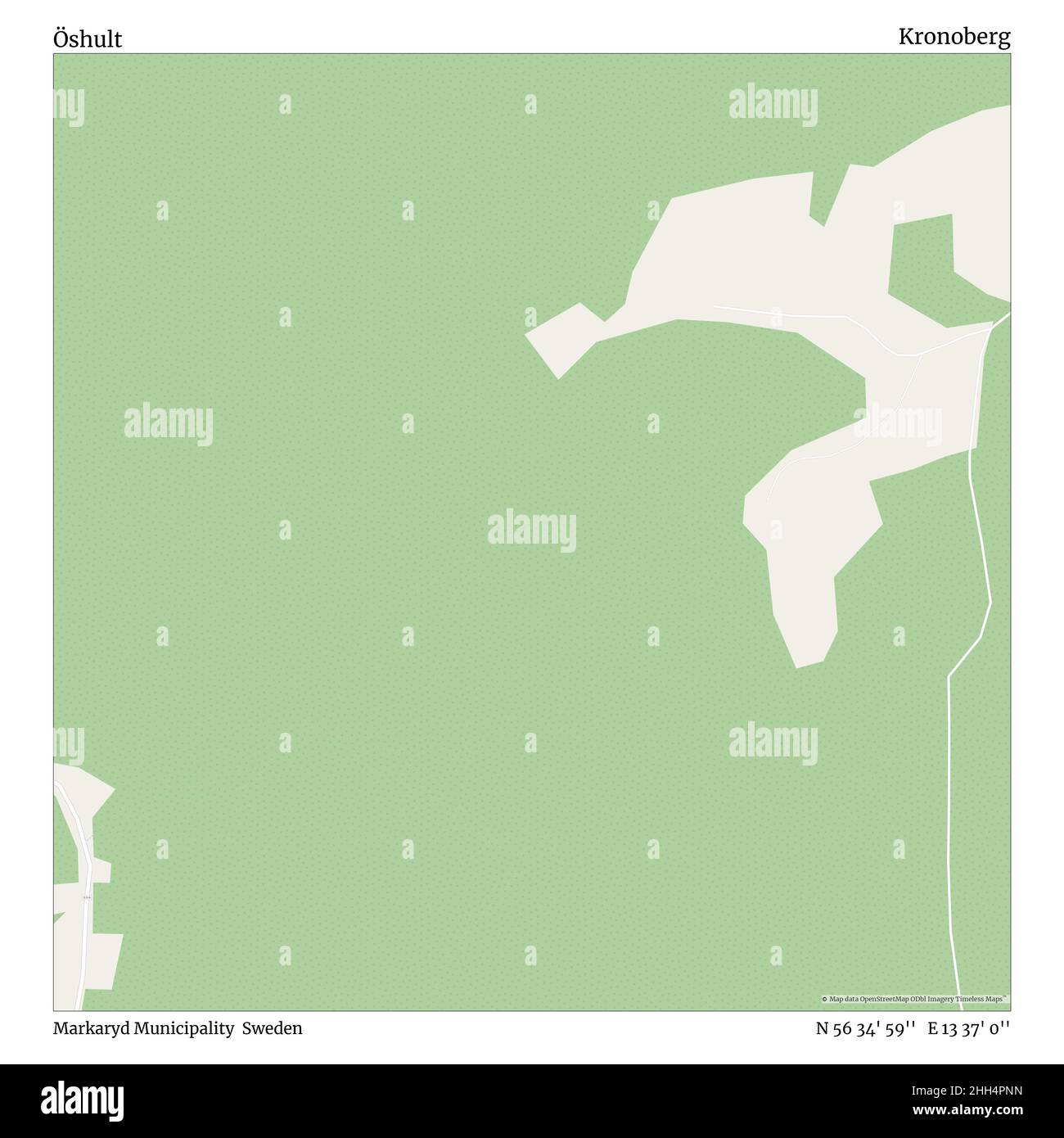 Öshult, municipalité de Markaryd, Suède, Kronoberg, N 56 34' 59'', E 13 37' 0'', carte, Timeless carte publiée en 2021.Les voyageurs, les explorateurs et les aventuriers comme Florence Nightingale, David Livingstone, Ernest Shackleton, Lewis et Clark et Sherlock Holmes se sont appuyés sur des cartes pour planifier leurs voyages dans les coins les plus reculés du monde. Timeless Maps dresse la carte de la plupart des sites du monde, montrant ainsi la réalisation de grands rêves. Banque D'Images
