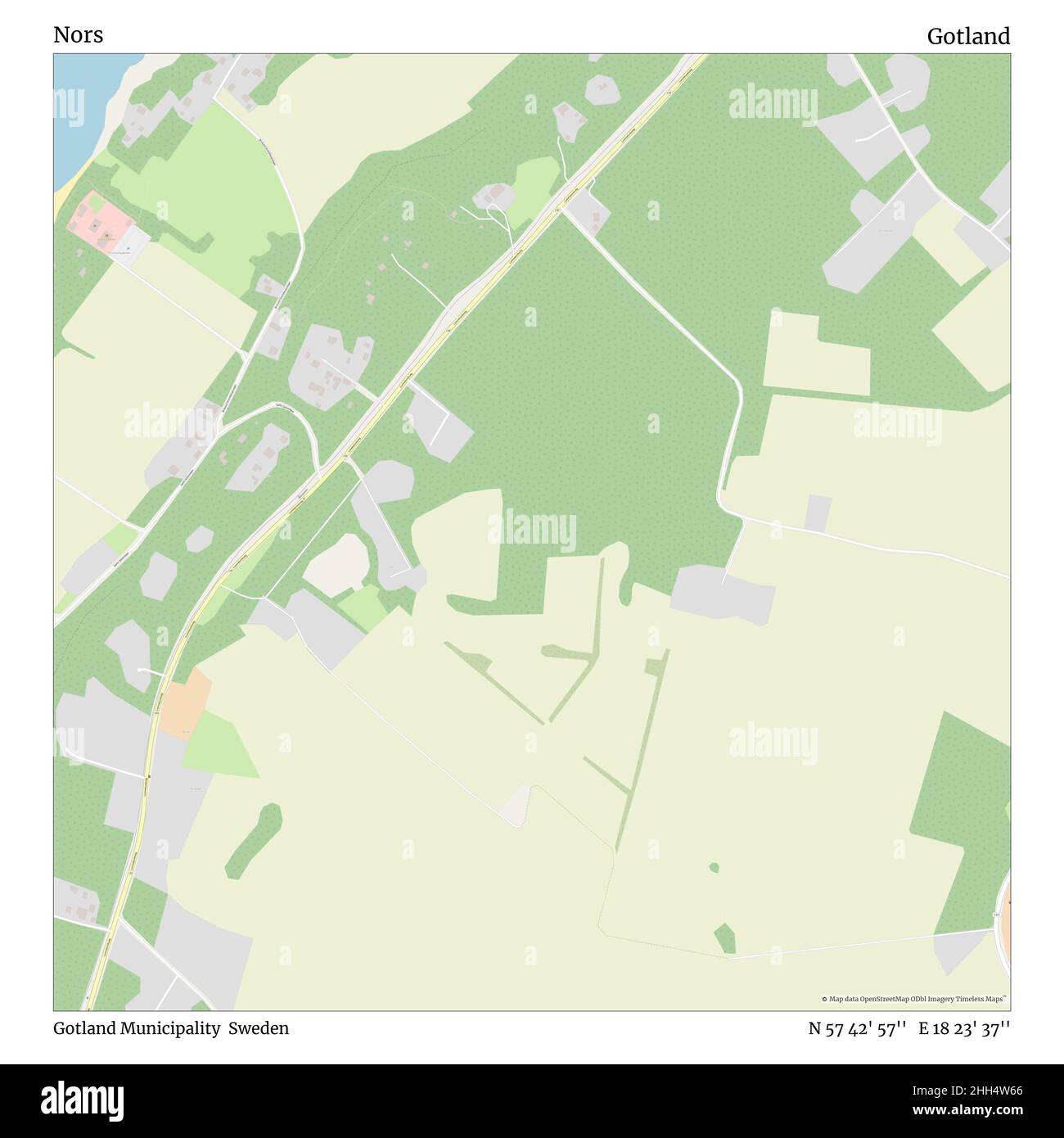 NORs, municipalité de Gotland, Suède, Gotland, N 57 42' 57'', E 18 23' 37'', carte, carte intemporelle publiée en 2021.Les voyageurs, les explorateurs et les aventuriers comme Florence Nightingale, David Livingstone, Ernest Shackleton, Lewis et Clark et Sherlock Holmes se sont appuyés sur des cartes pour planifier leurs voyages dans les coins les plus reculés du monde. Timeless Maps dresse la carte de la plupart des sites du monde, montrant ainsi la réalisation de grands rêves. Banque D'Images