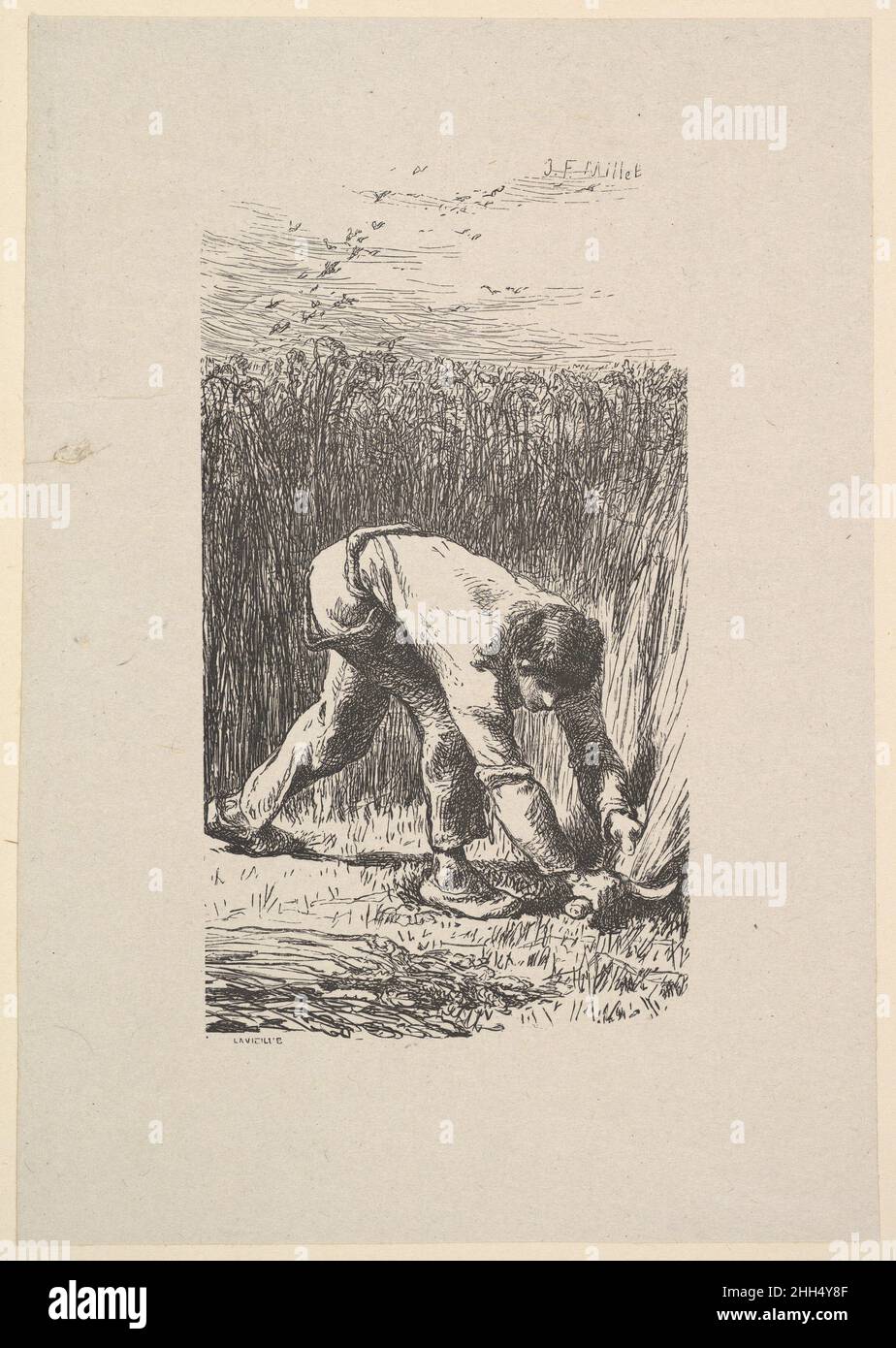 La Reaper 1853 après Jean-François Millet Français.La couche 371537 Banque D'Images