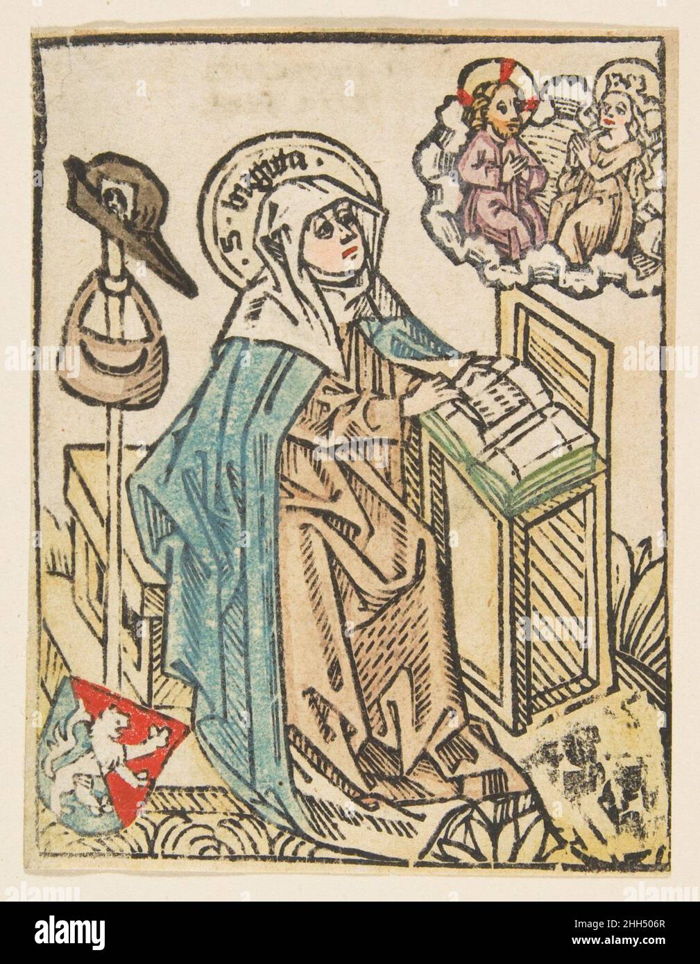 St. Bridget (SCHR.1307a) 15th Century Anonyme, allemand, 15th Century allemand.St. Bridget (SCHR.1307a) 382436 artiste : anonyme, allemand, 15th Century, St. Bridget (SCHR.1307a), 15th Century, Woodcut, couleur main, feuille: 3 13/16 x 3 1/16 po.(9,7 x 7,7 cm).Metropolitan Museum of Art, New York.Legs de James Clark McGuire, 1930 (31.54.141) Banque D'Images St. Bridget (SCHR.1307a) 15th Century Anonyme, allemand, 15th Century allemand.St. Bridget (SCHR.1307a) 382436 artiste : anonyme, allemand, 15th Century, St. Bridget (SCHR.1307a), 15th Century, Woodcut, couleur main, feuille: 3 13/16 x 3 1/16 po.(9,7 x 7,7 cm).Metropolitan Museum of Art, New York.Legs de James Clark McGuire, 1930 (31.54.141) Banque D'Images