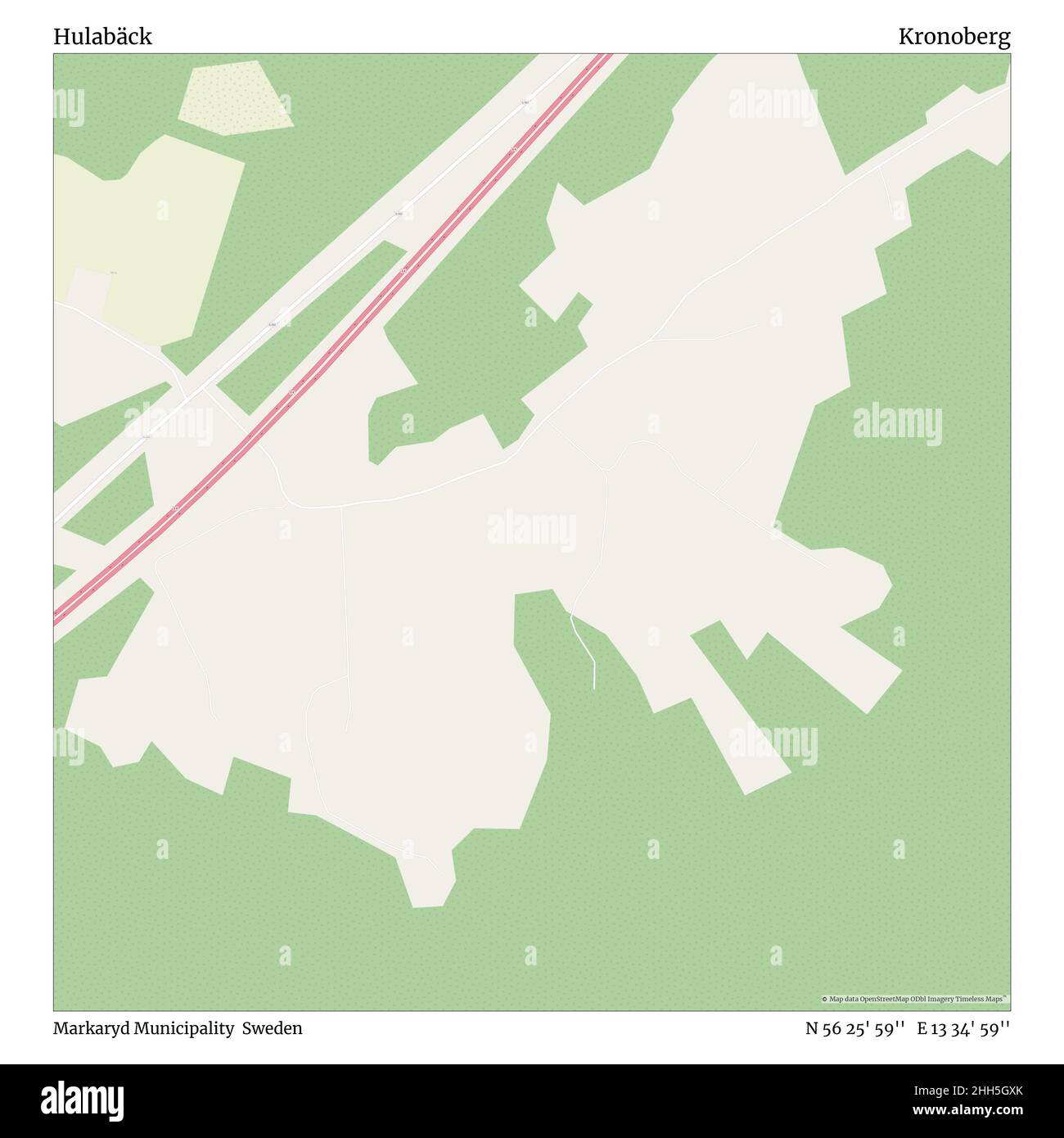 Hulabäck, municipalité de Markaryd, Suède, Kronoberg, N 56 25' 59'', E 13 34' 59'', carte, Timeless carte publiée en 2021.Les voyageurs, les explorateurs et les aventuriers comme Florence Nightingale, David Livingstone, Ernest Shackleton, Lewis et Clark et Sherlock Holmes se sont appuyés sur des cartes pour planifier leurs voyages dans les coins les plus reculés du monde. Timeless Maps dresse la carte de la plupart des sites du monde, montrant ainsi la réalisation de grands rêves. Banque D'Images