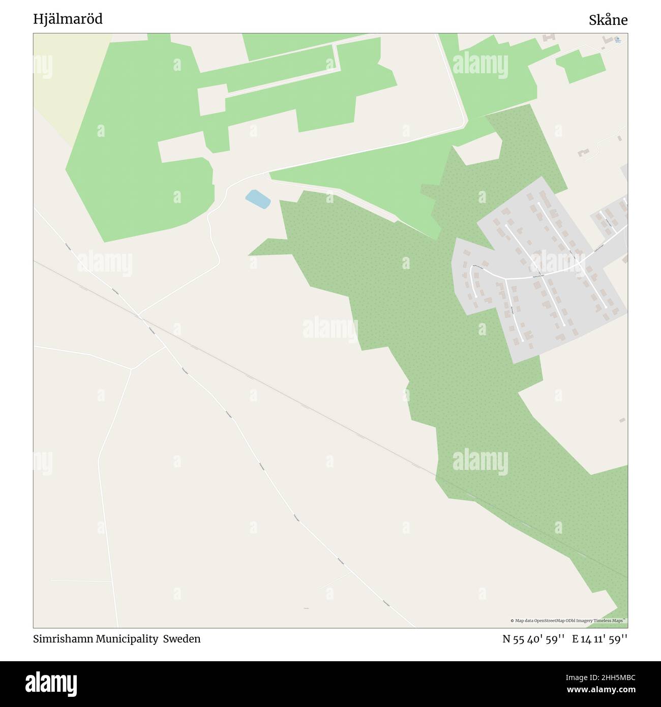 Hjälmaröd, municipalité de Simrishamn, Suède, Skåne, N 55 40' 59'', E 14 11' 59'', carte, carte intemporelle publiée en 2021.Les voyageurs, les explorateurs et les aventuriers comme Florence Nightingale, David Livingstone, Ernest Shackleton, Lewis et Clark et Sherlock Holmes se sont appuyés sur des cartes pour planifier leurs voyages dans les coins les plus reculés du monde. Timeless Maps dresse la carte de la plupart des sites du monde, montrant ainsi la réalisation de grands rêves. Banque D'Images