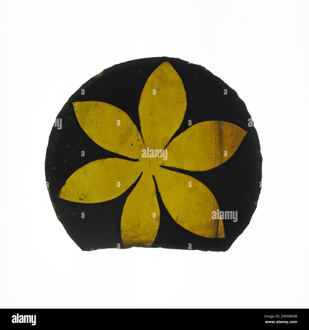 Panneau gris ca.1325 Français.Panneau de la grisaille.Français ca.1325. Verre en pot-métal et peinture vitreuse.Fabriqué à Rouen, Normandie, France.Vitraux Banque D'Images