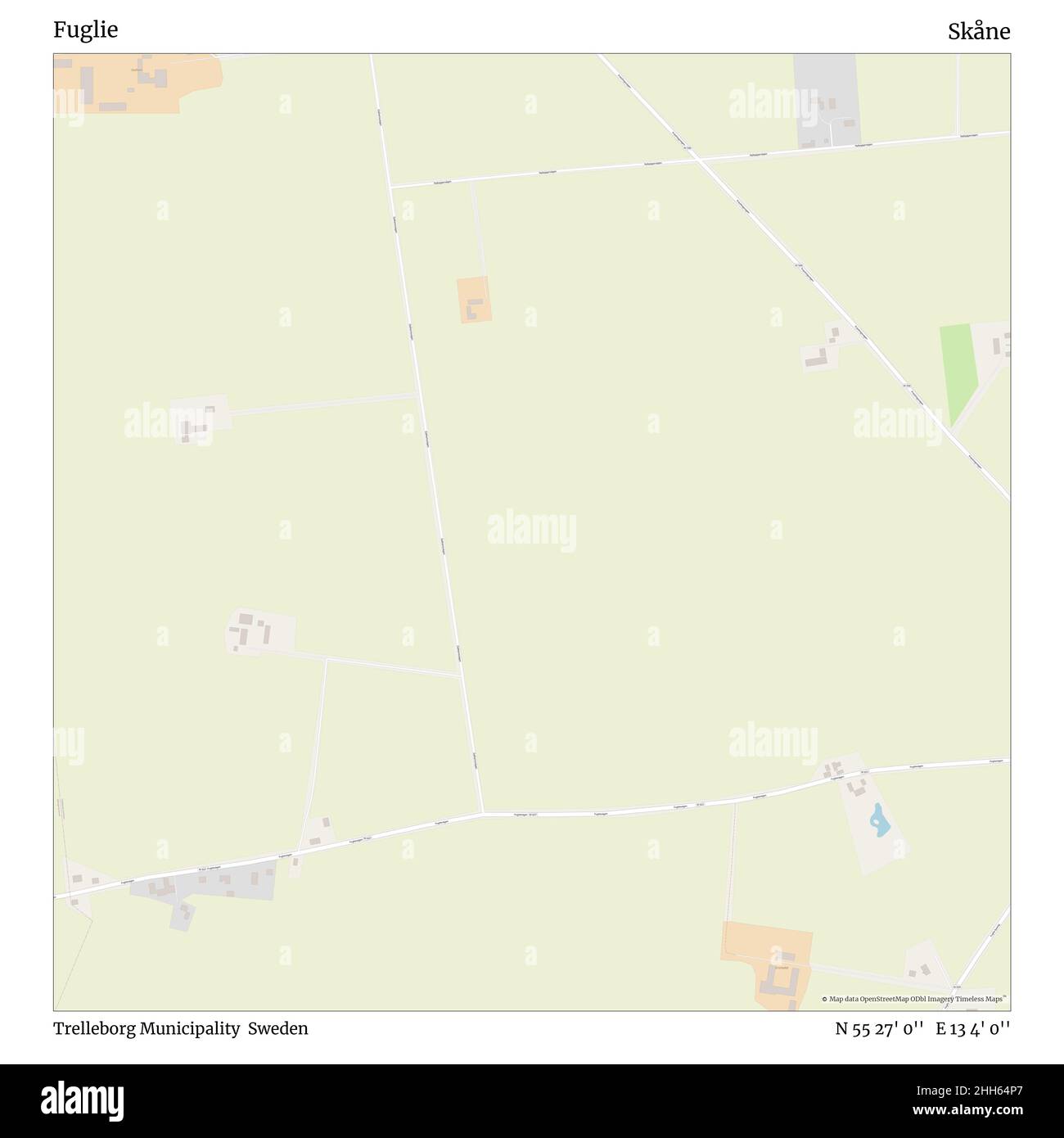 Fuglie, municipalité de Trelleborg, Suède, Skåne, N 55 27' 0'', E 13 4' 0'', carte, carte intemporelle publiée en 2021.Les voyageurs, les explorateurs et les aventuriers comme Florence Nightingale, David Livingstone, Ernest Shackleton, Lewis et Clark et Sherlock Holmes se sont appuyés sur des cartes pour planifier leurs voyages dans les coins les plus reculés du monde. Timeless Maps dresse la carte de la plupart des sites du monde, montrant ainsi la réalisation de grands rêves. Banque D'Images