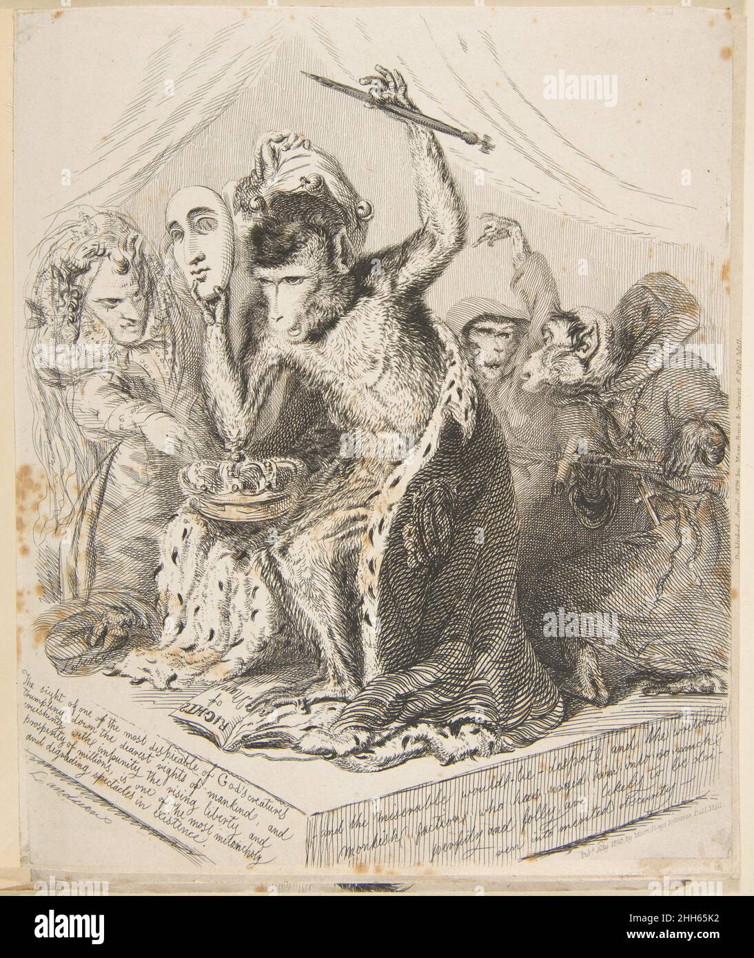 Monkey Despot, de Monkey-Ana ou Men, en miniature juillet 1828 Thomas Landseer British.Monkey Despot, de Monkey-Ana ou Men, en miniature 395430 Banque D'Images