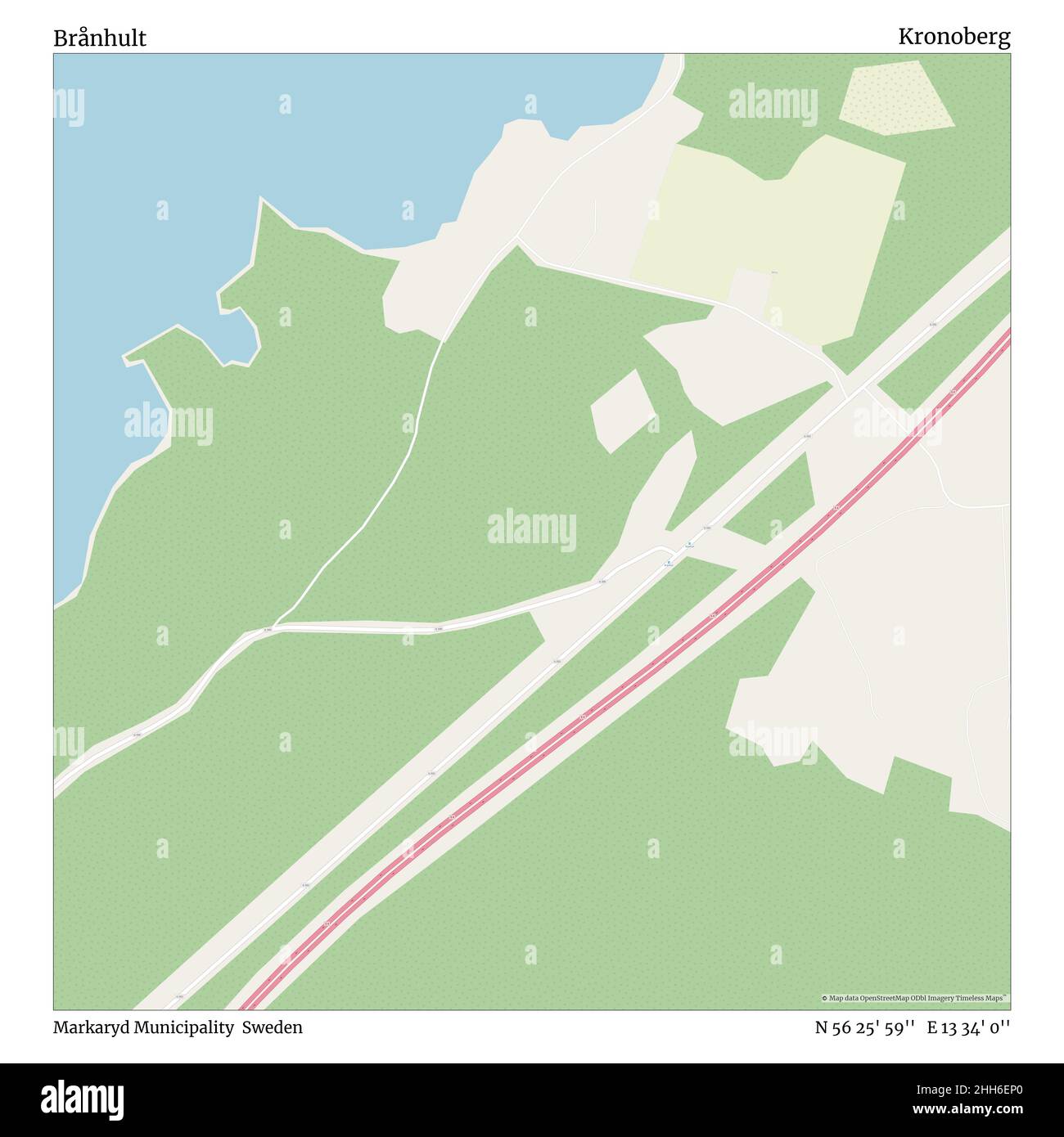 Brånhult, municipalité de Markaryd, Suède, Kronoberg, N 56 25' 59'', E 13 34' 0'', carte, carte intemporelle publiée en 2021.Les voyageurs, les explorateurs et les aventuriers comme Florence Nightingale, David Livingstone, Ernest Shackleton, Lewis et Clark et Sherlock Holmes se sont appuyés sur des cartes pour planifier leurs voyages dans les coins les plus reculés du monde. Timeless Maps dresse la carte de la plupart des sites du monde, montrant ainsi la réalisation de grands rêves. Banque D'Images