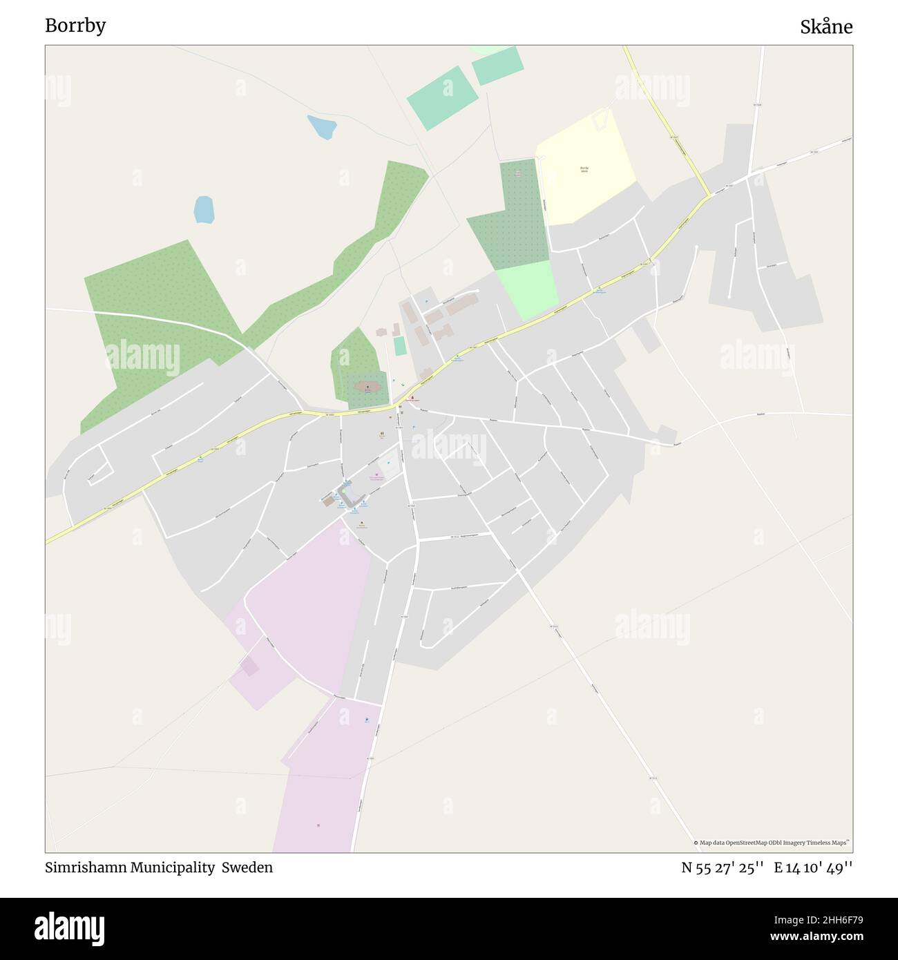 Borrby, municipalité de Simrishamn, Suède, Skåne, N 55 27' 25'', E 14 10' 49'', carte, carte intemporelle publiée en 2021.Les voyageurs, les explorateurs et les aventuriers comme Florence Nightingale, David Livingstone, Ernest Shackleton, Lewis et Clark et Sherlock Holmes se sont appuyés sur des cartes pour planifier leurs voyages dans les coins les plus reculés du monde. Timeless Maps dresse la carte de la plupart des sites du monde, montrant ainsi la réalisation de grands rêves. Banque D'Images