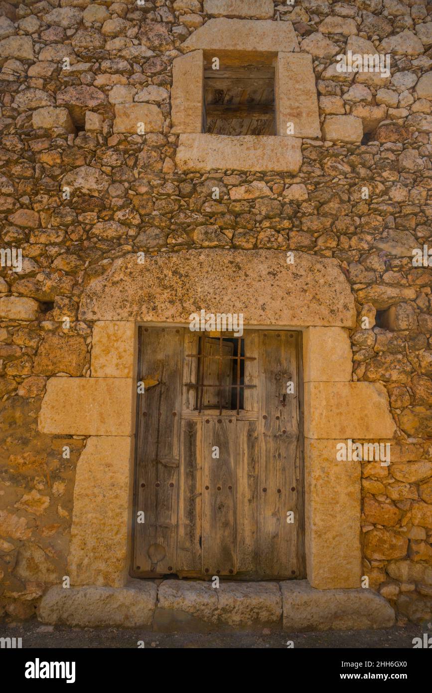 Façade de maison inhabitée. Banque D'Images