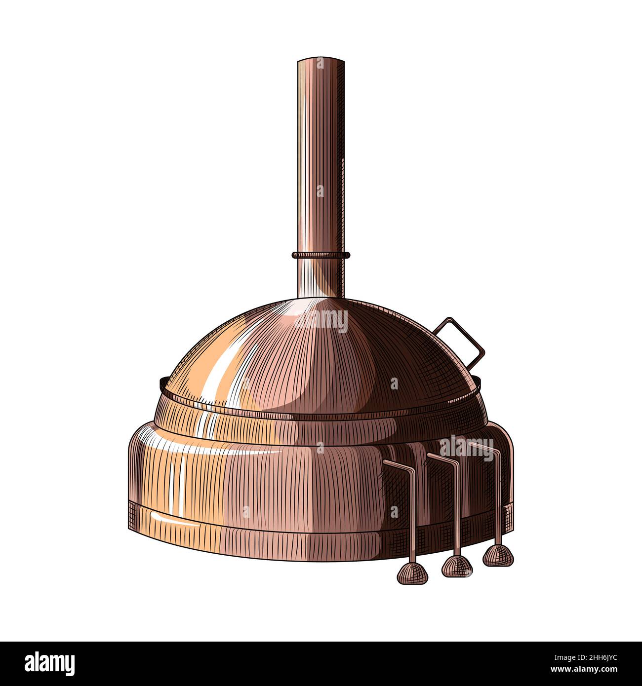 Cuve en cuivre Banque d'images vectorielles - Alamy