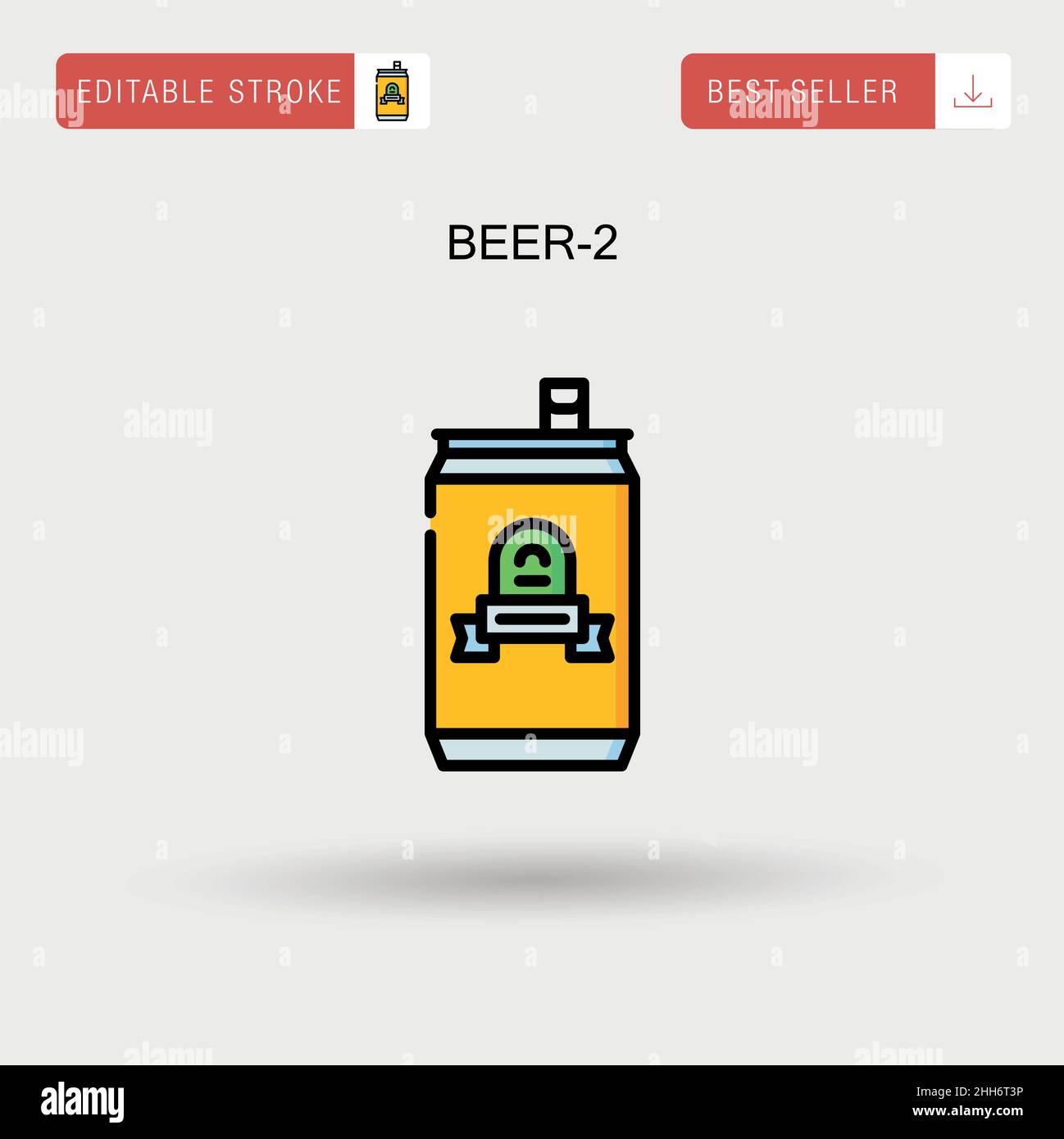 Beer-2 icône vecteur simple. Illustration de Vecteur
