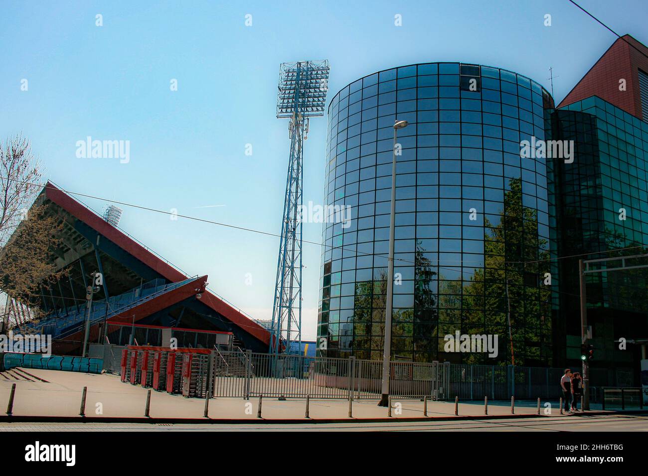 Zagreb, Croatie, Republika Hrvatska, Europe.Stade Maksimir (Stadion Maksimir), stade de l'équipe nationale de football croate et du GNK Dinamo Zagreb. Banque D'Images